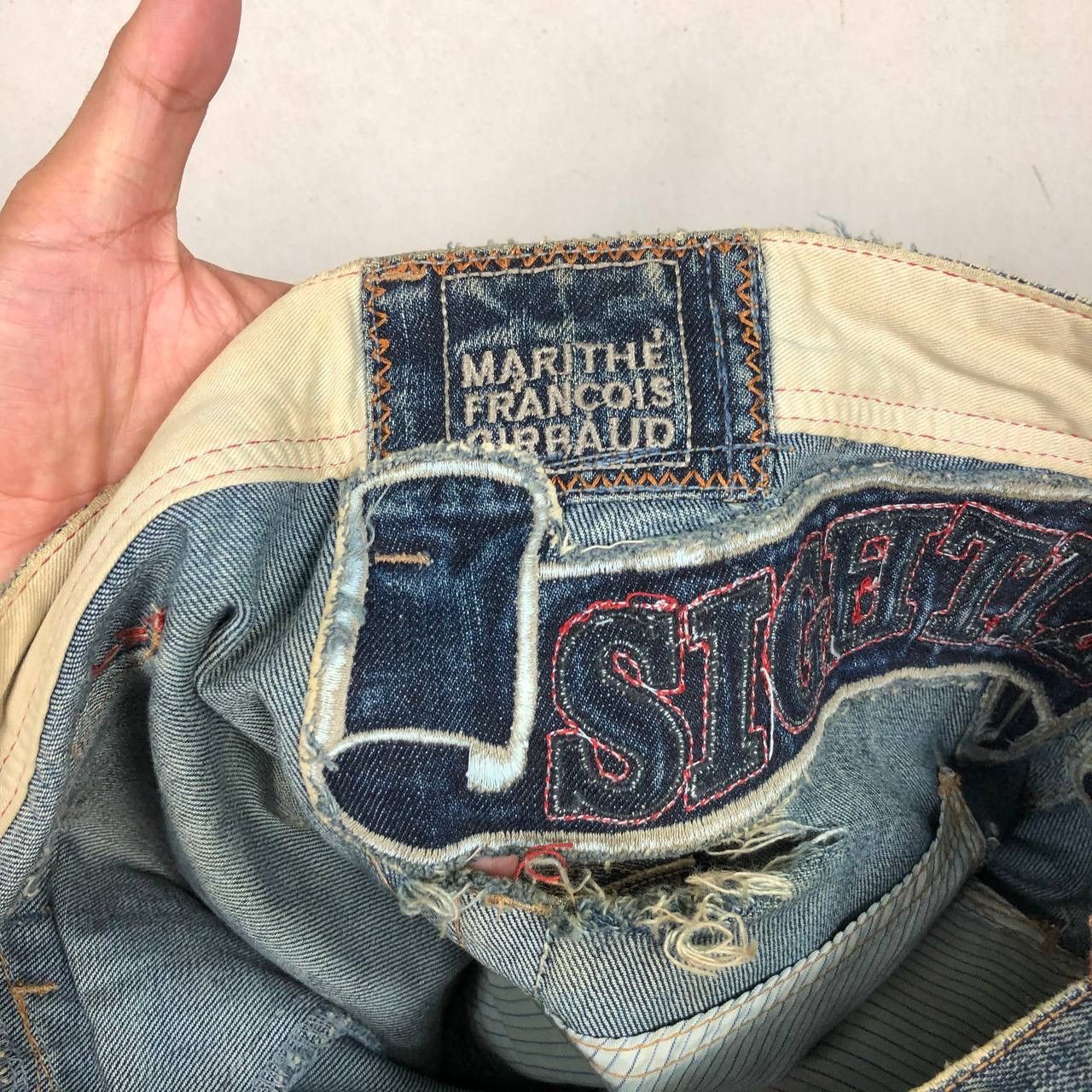 Marithe + Francois Girbaud Distressed Marithe Francois Girbaud Selvedge Destroyed Jeans Size US 32 / EU 48 - 11 Thumbnail