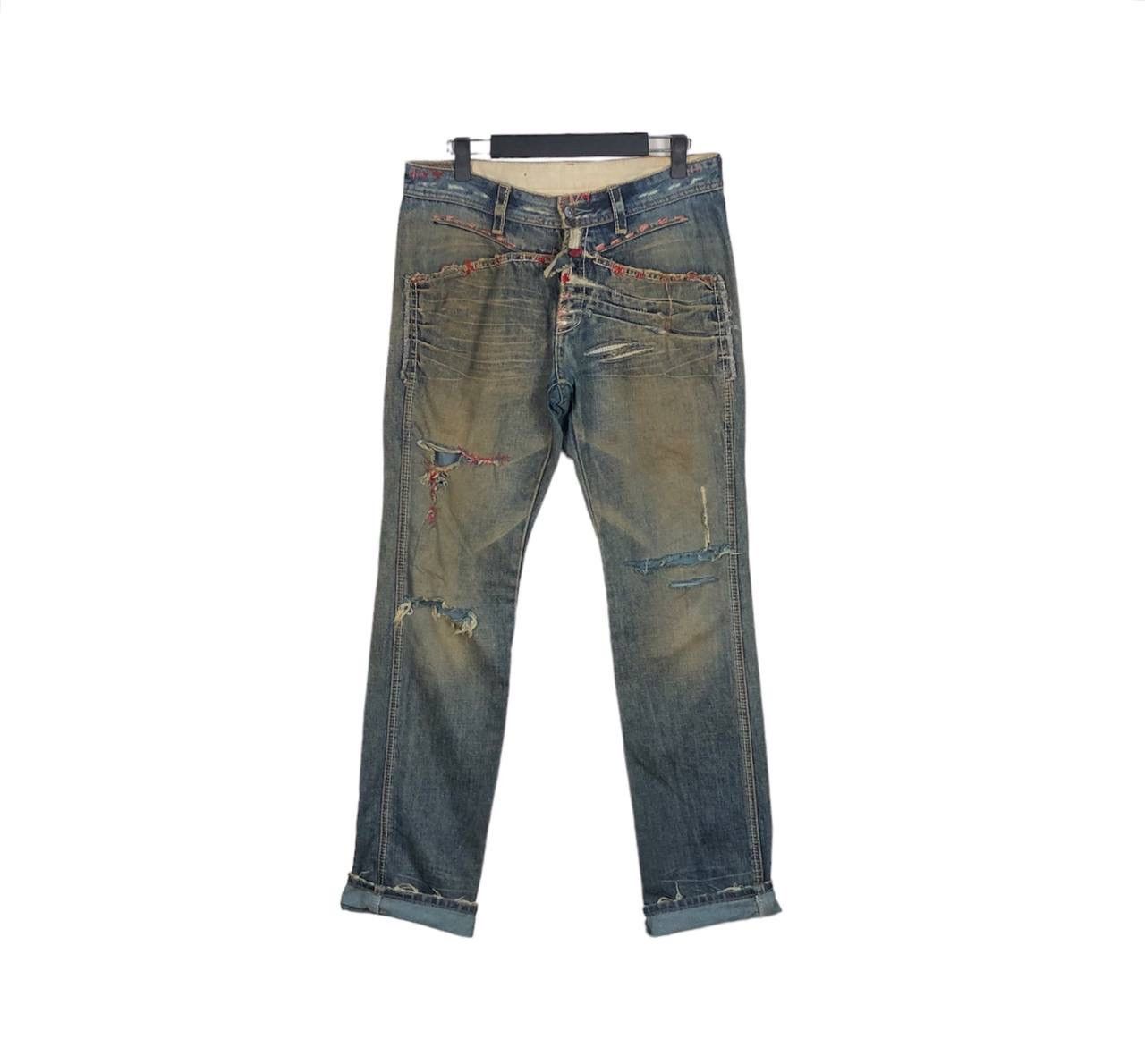 Marithe + Francois Girbaud Distressed Marithe Francois Girbaud Selvedge Destroyed Jeans Size US 32 / EU 48 - 2 Thumbnail