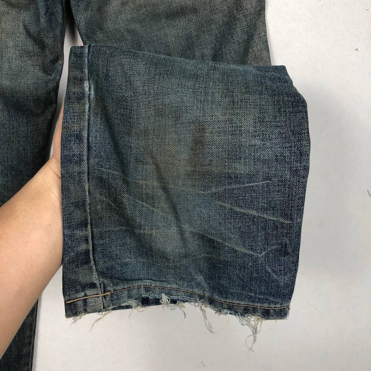 Marithe + Francois Girbaud Distressed Marithe Francois Girbaud Selvedge Destroyed Jeans Size US 32 / EU 48 - 9 Thumbnail