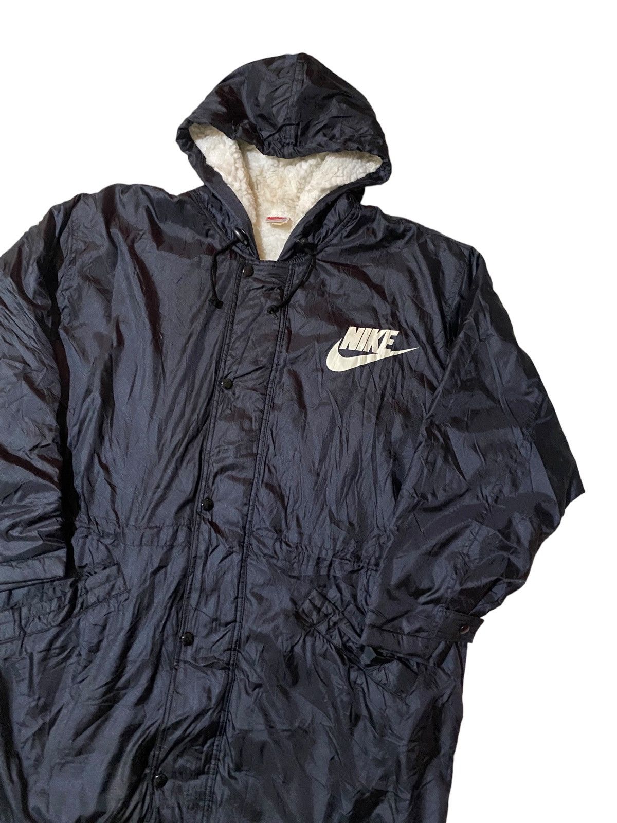 Nike × Vintage Vintage Nike Big Logo Fur Hoodie Jacket Size US L / EU 52-54 / 3 - 8 Thumbnail