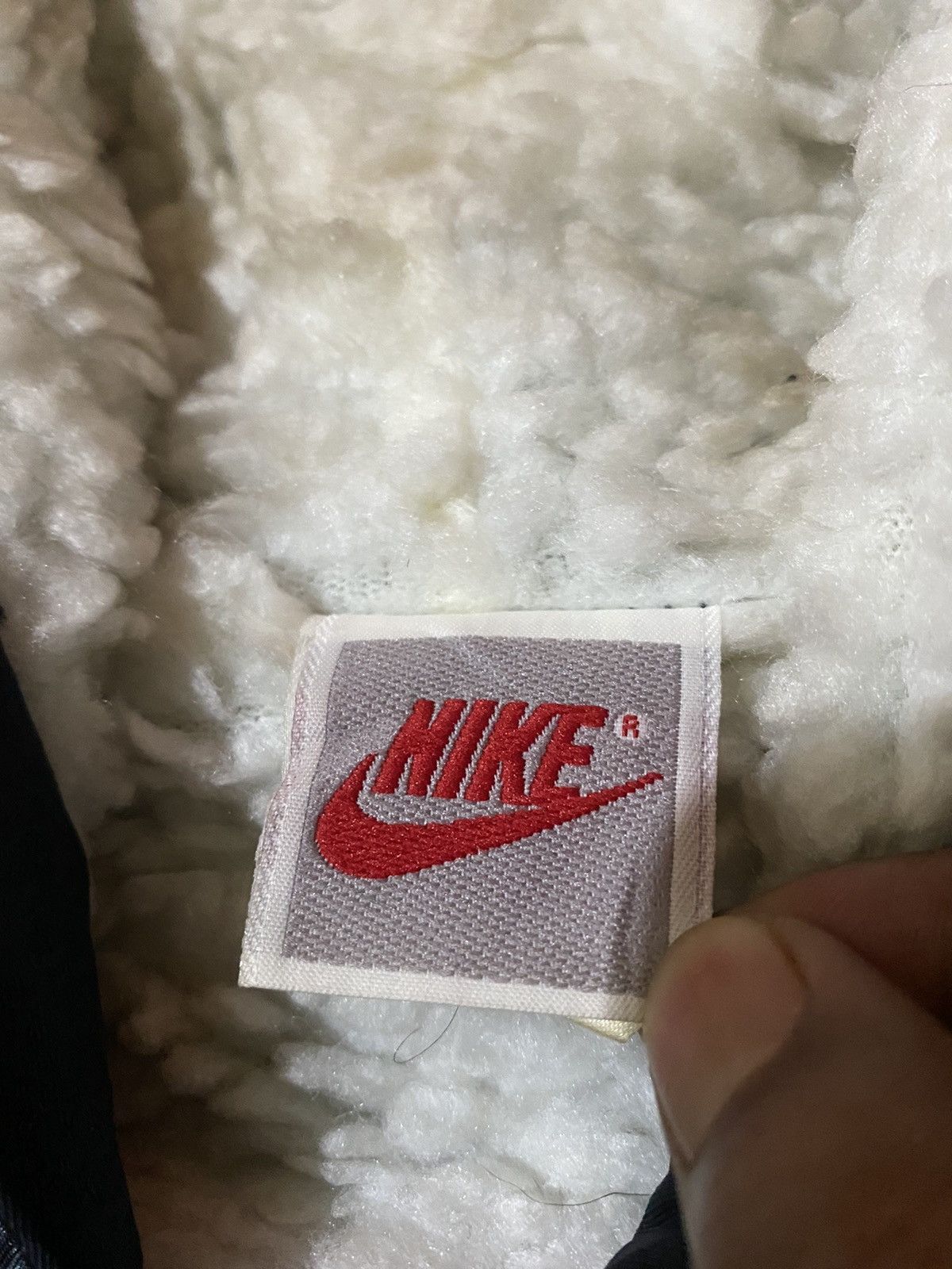 Nike × Vintage Vintage Nike Big Logo Fur Hoodie Jacket Size US L / EU 52-54 / 3 - 9 Thumbnail