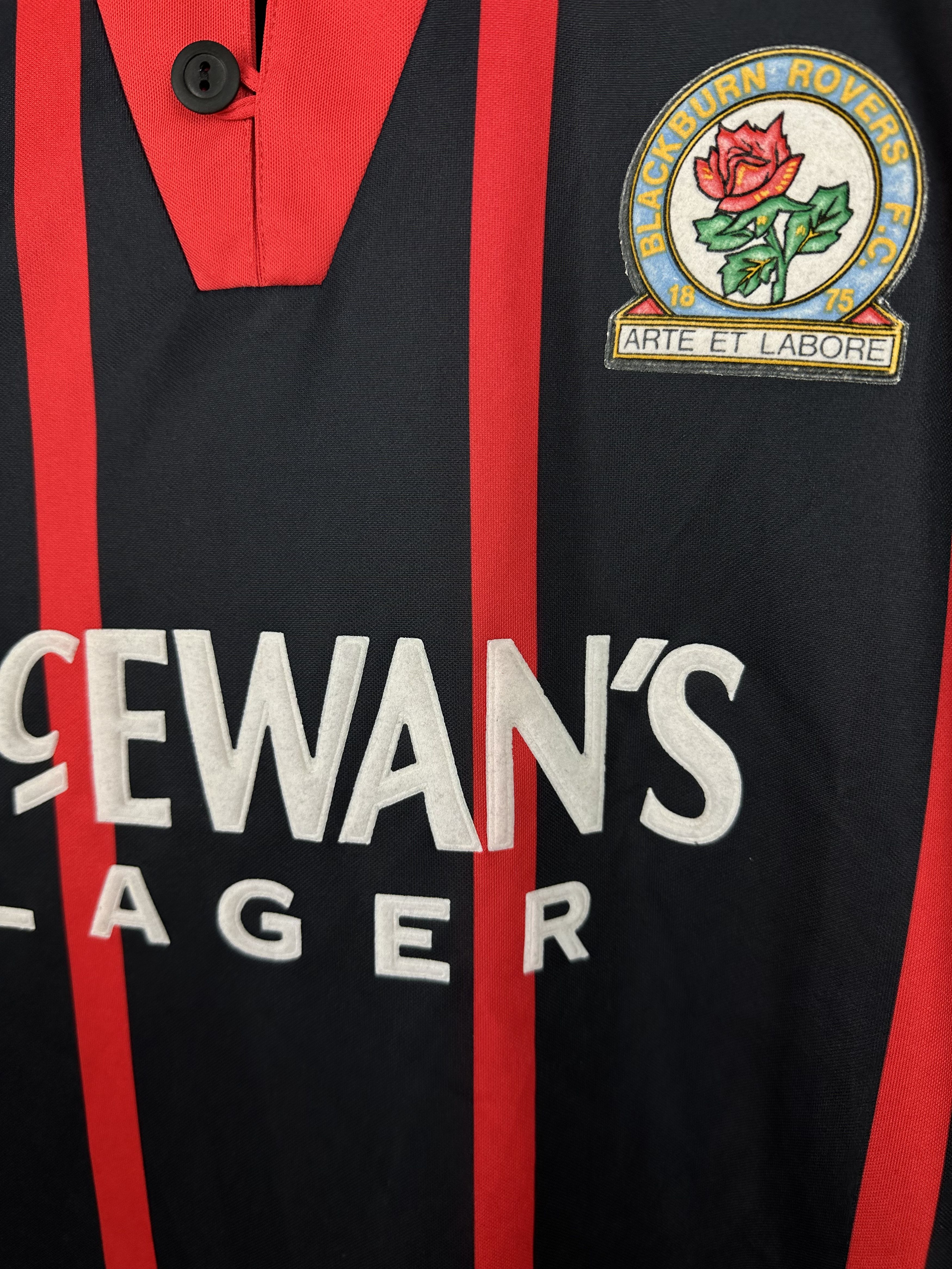 Vintage Blackburn Rovers Away football shirt 1994 Soccer Jersey Rare Size US XL / EU 56 / 4 - 8 Thumbnail
