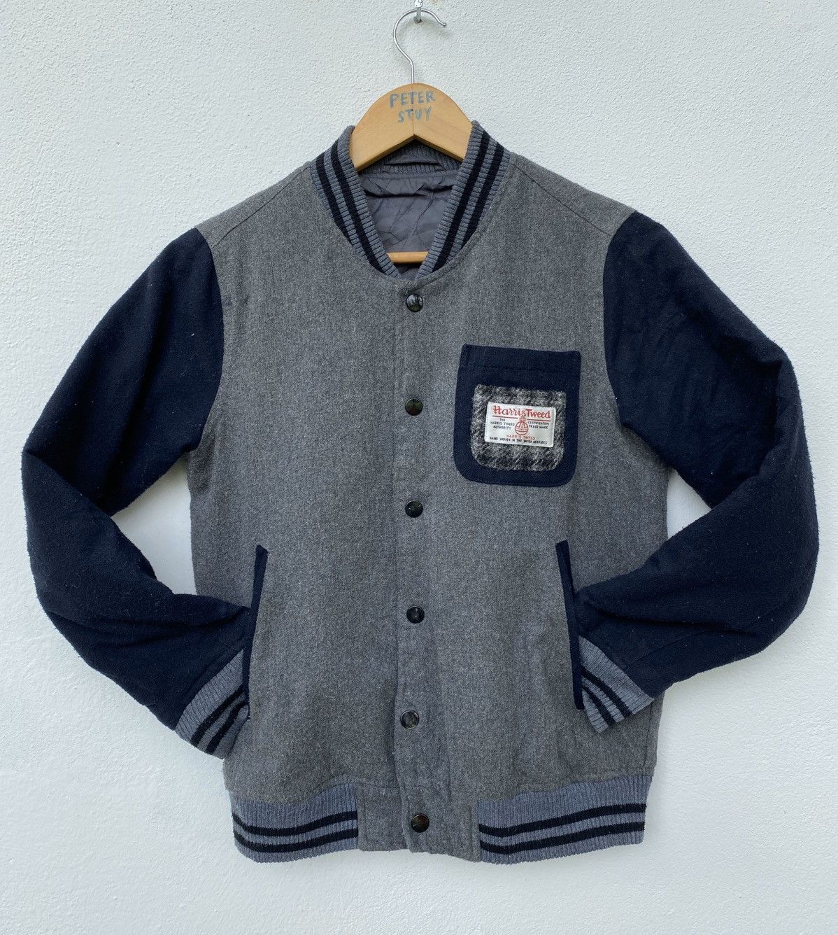 Harris Tweed Varsity Jacket by Harris Tweed Size US S / EU 44-46 / 1 - 1 Thumbnail