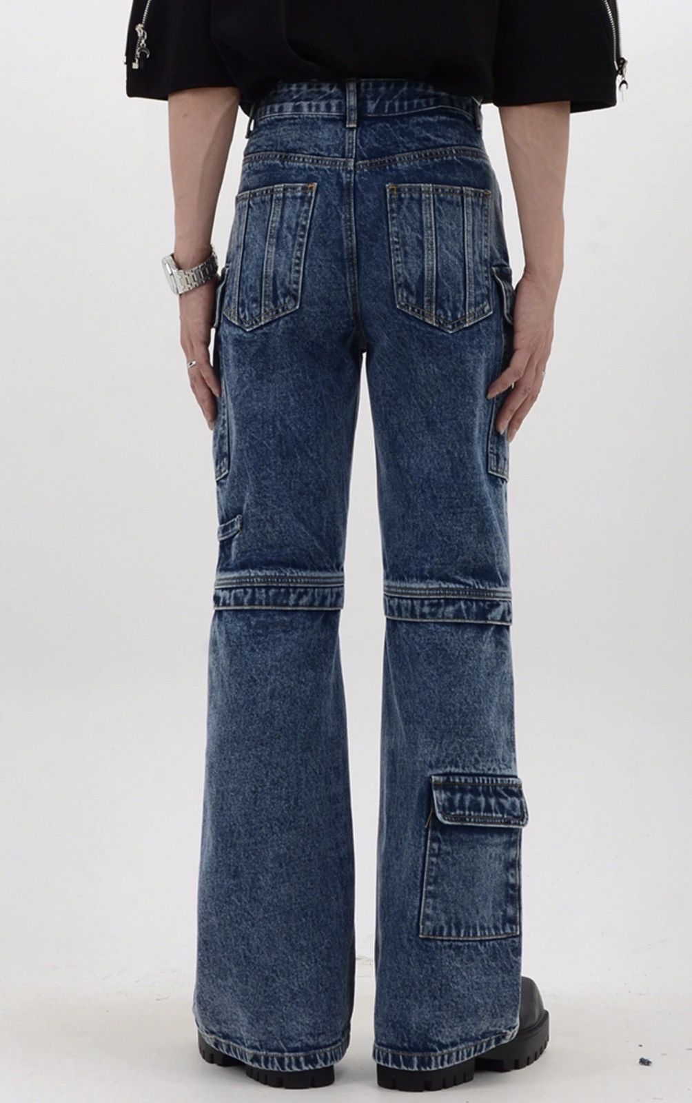 Japanese Brand × Vintage Utility grunge multi pocket cargo jeans Size US 28 / EU 44 - 4 Thumbnail