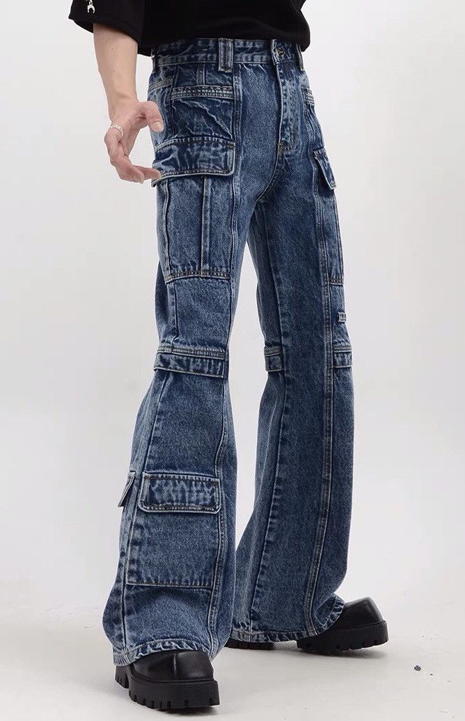 Japanese Brand × Vintage Utility grunge multi pocket cargo jeans Size US 28 / EU 44 - 3 Thumbnail