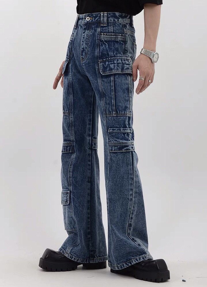Japanese Brand × Vintage Utility grunge multi pocket cargo jeans Size US 28 / EU 44 - 2 Thumbnail