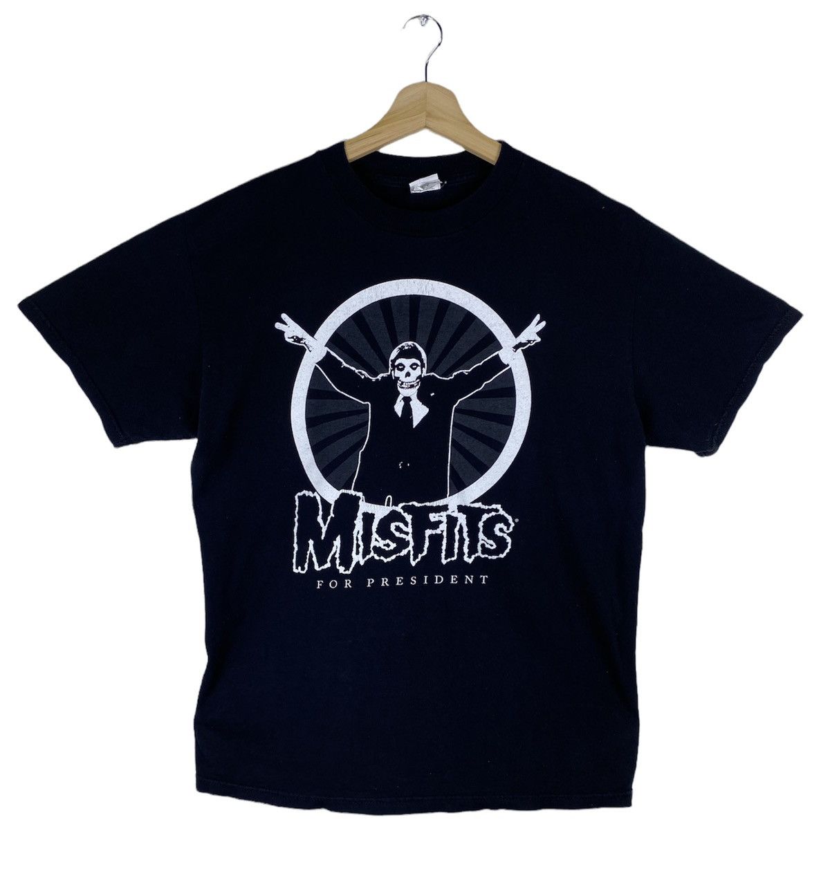 Band Tees Vintage Misfits For President Punk Rock Band Tees T Shirt Size US M / EU 48-50 / 2 - 1 Thumbnail