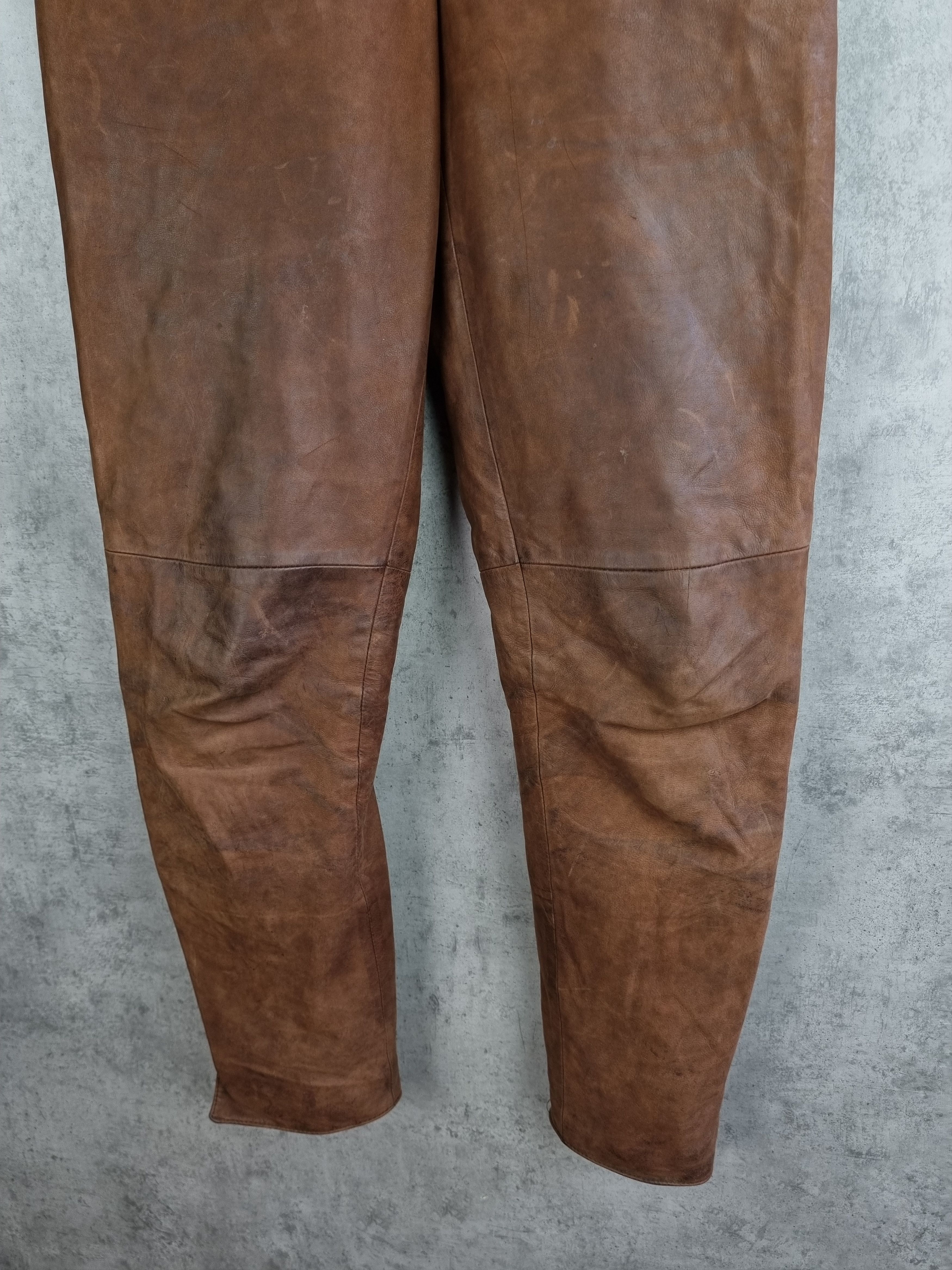 Cowboy Equipment 90s Rare Admont Suede Cowboy Leather Vintage Pants Size 25" / US 0 / IT 36 - 22 Thumbnail