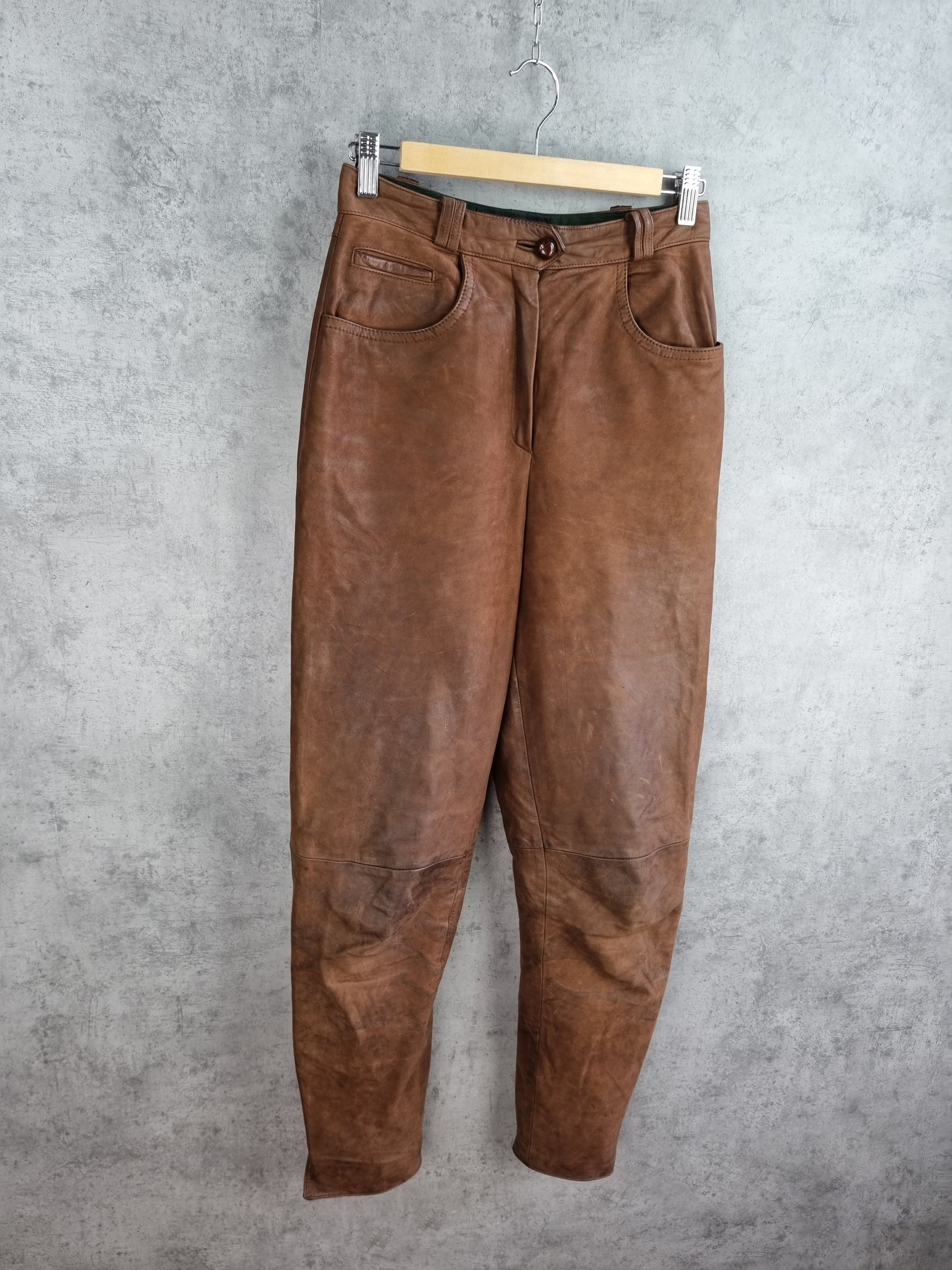 Cowboy Equipment 90s Rare Admont Suede Cowboy Leather Vintage Pants Size 25" / US 0 / IT 36 - 23 Thumbnail