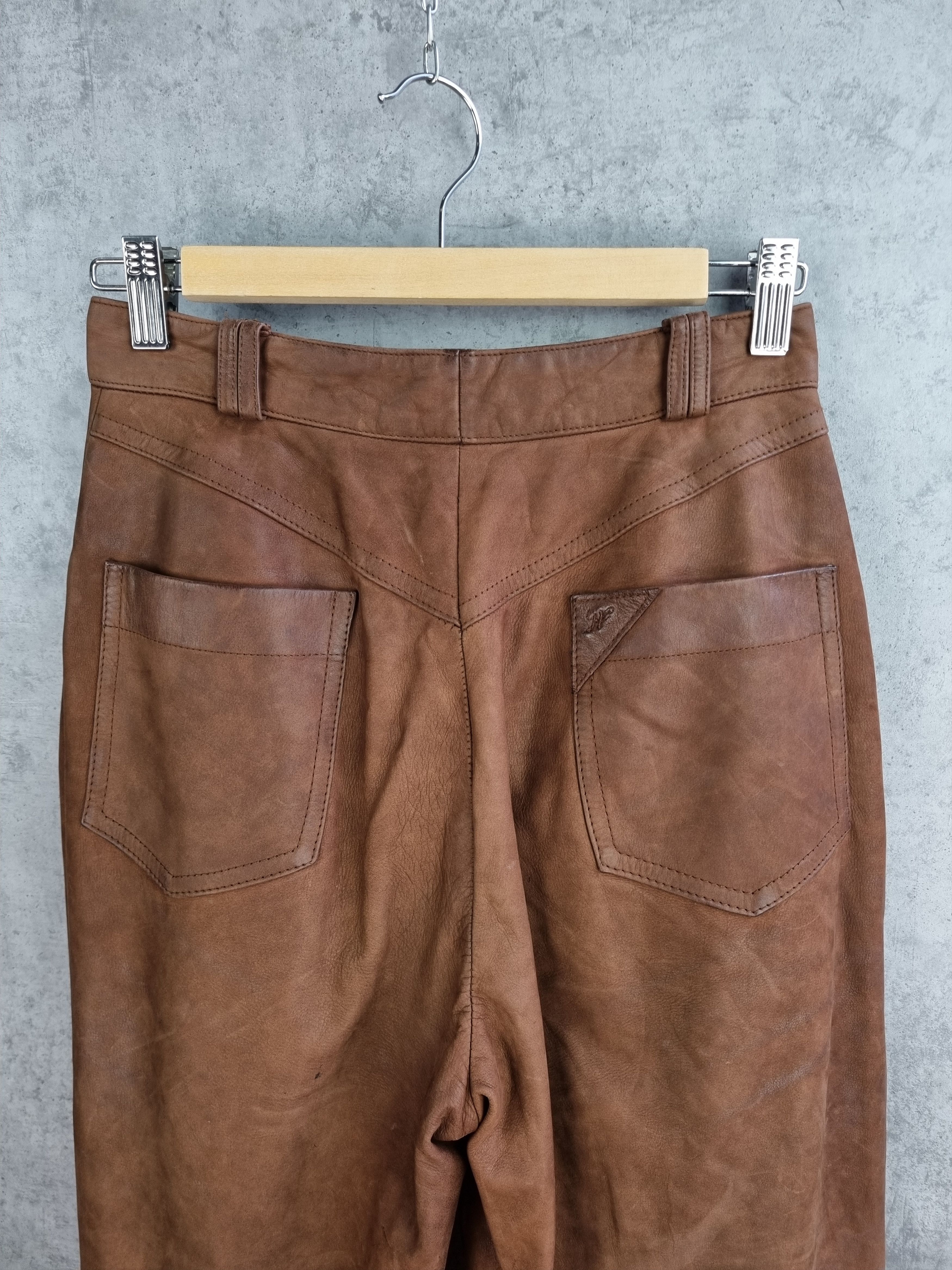 Cowboy Equipment 90s Rare Admont Suede Cowboy Leather Vintage Pants Size 25" / US 0 / IT 36 - 8 Thumbnail