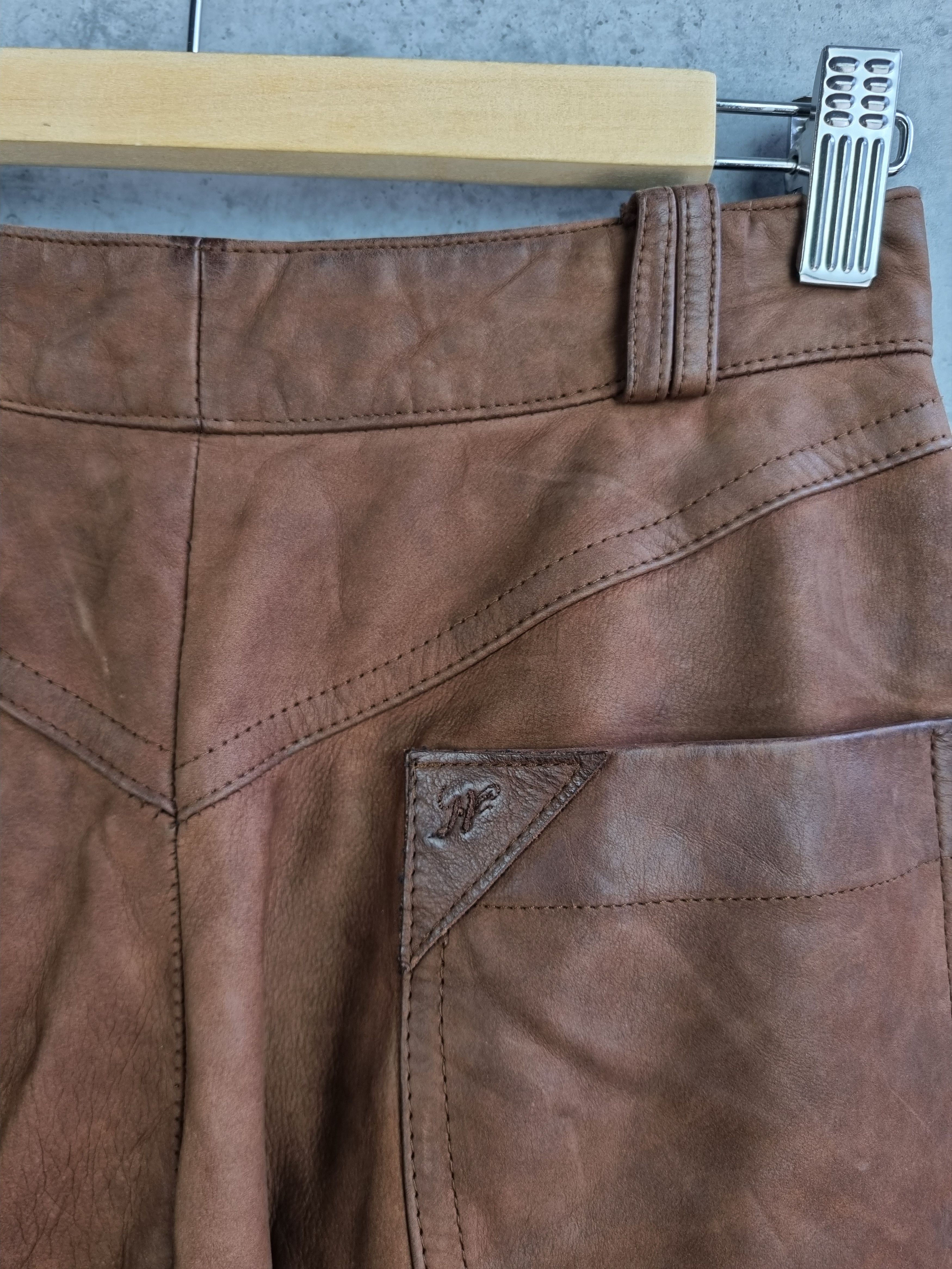 Cowboy Equipment 90s Rare Admont Suede Cowboy Leather Vintage Pants Size 25" / US 0 / IT 36 - 9 Thumbnail