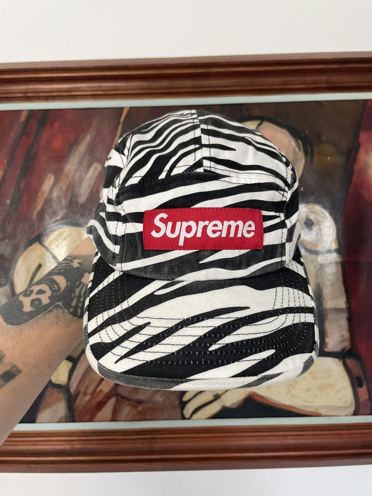 Supreme cheap zebra hat