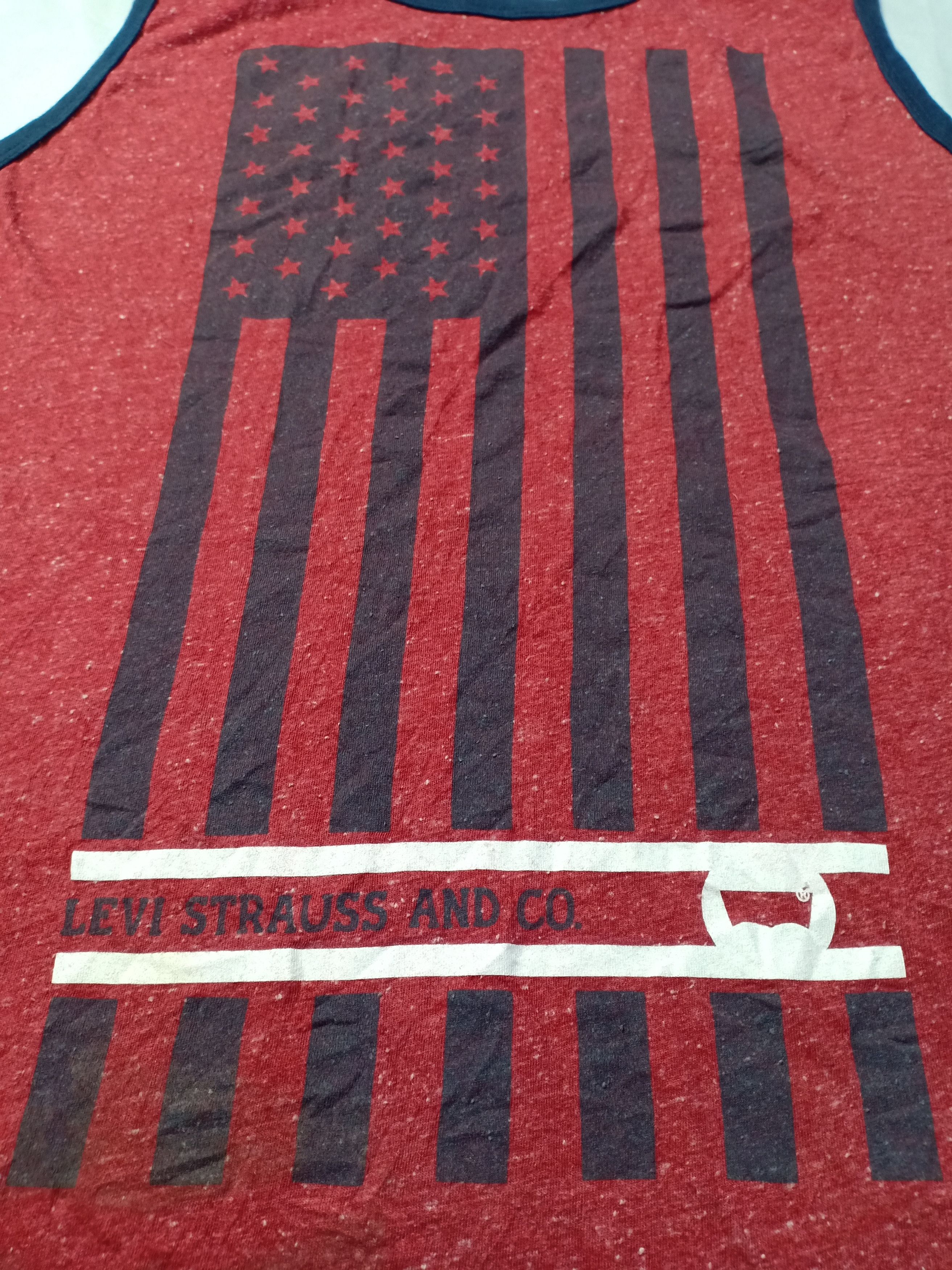 Levi's Levi's Sleeveless T-Shirt USA Flag Stretchable Size US L / EU 52-54 / 3 - 3 Thumbnail