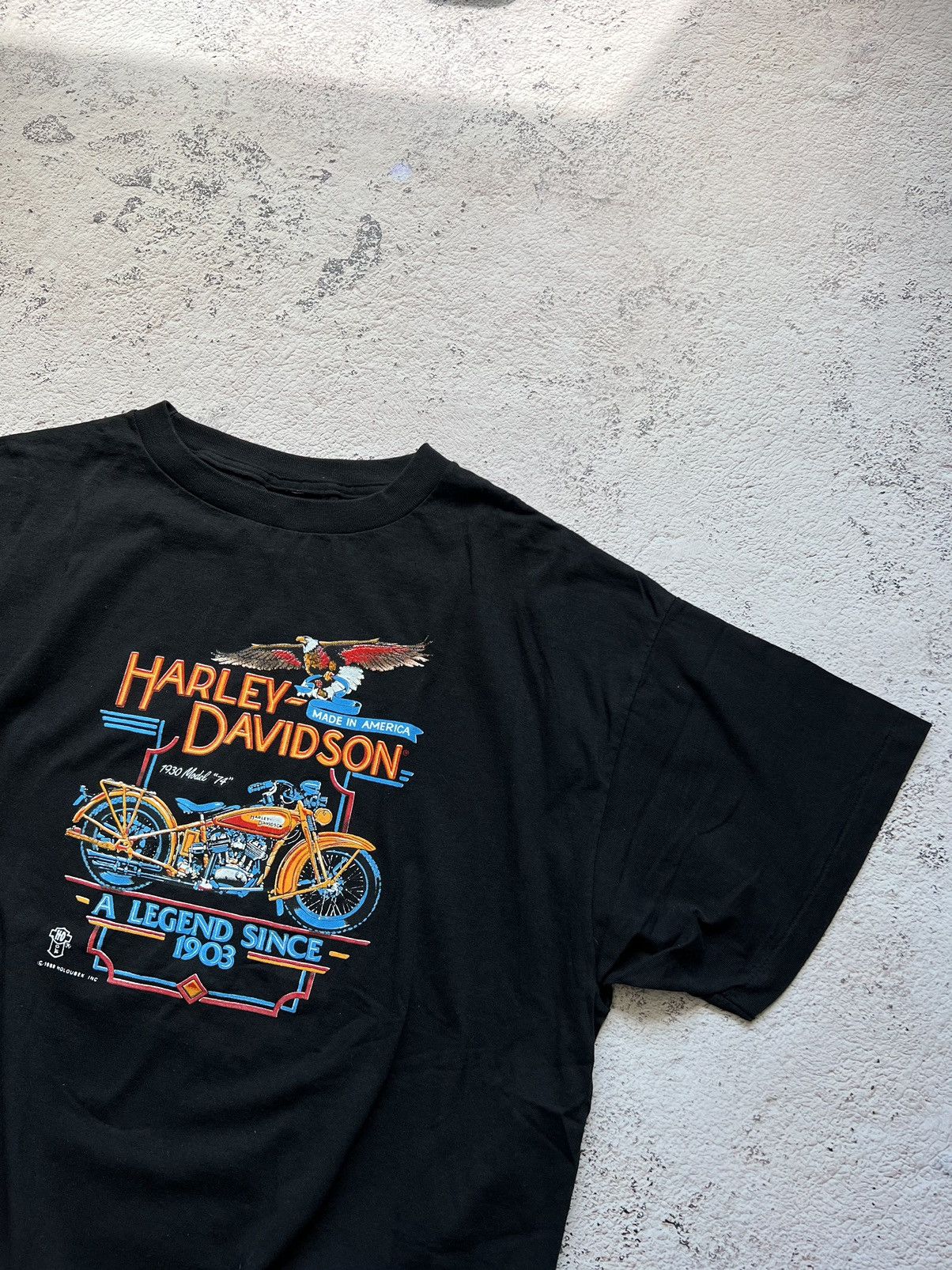 Harley Davidson × Vintage 🔥1988 Harley Davidson Vintage Tee Shirt Size US XL / EU 56 / 4 - 4 Thumbnail