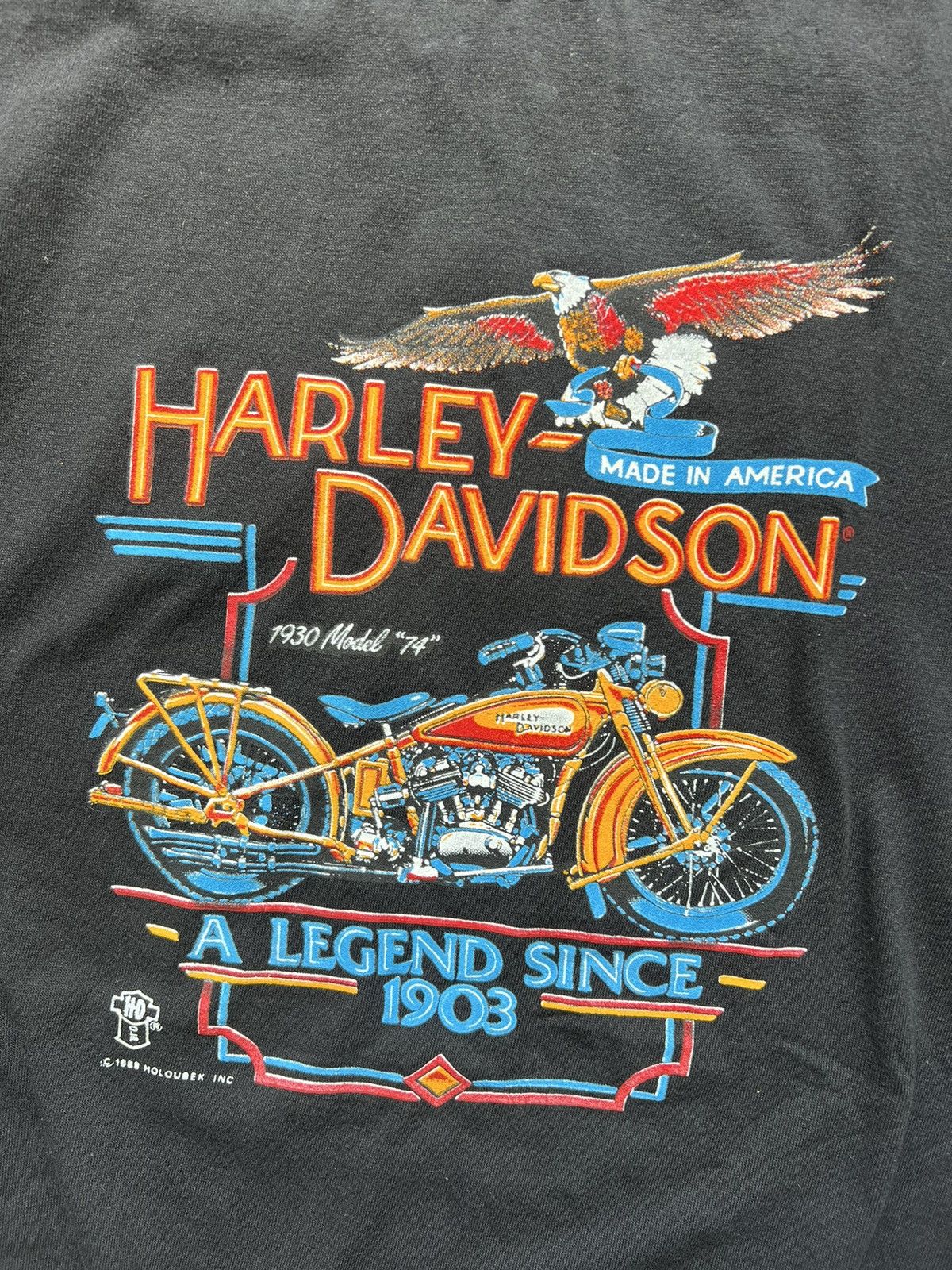 Harley Davidson × Vintage 🔥1988 Harley Davidson Vintage Tee Shirt Size US XL / EU 56 / 4 - 7 Thumbnail