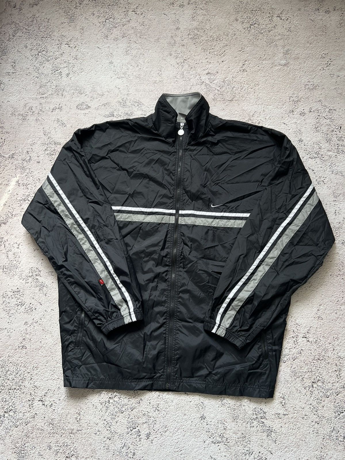 Nike × Vintage Y2k Vintage Nike Nylon Black Light Jacket Size US XL / EU 56 / 4 - 1 Thumbnail
