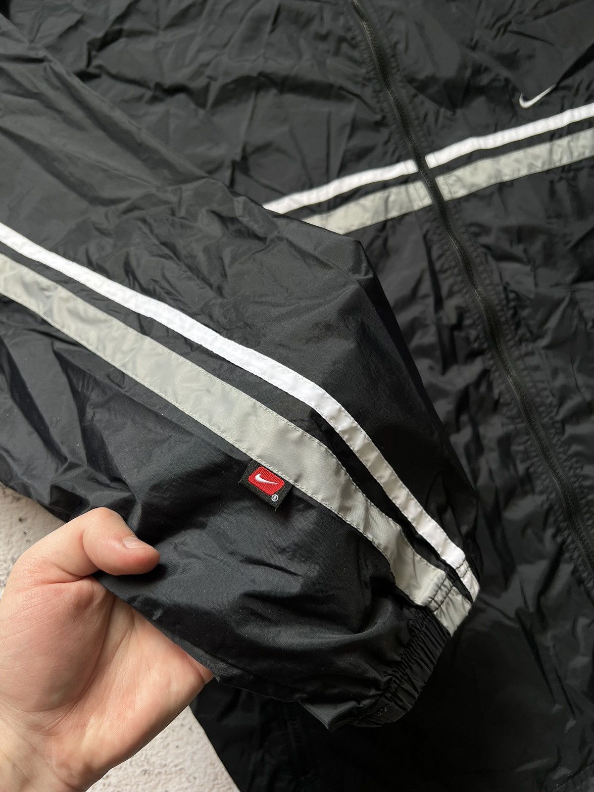 Nike × Vintage Y2k Vintage Nike Nylon Black Light Jacket Size US XL / EU 56 / 4 - 8 Thumbnail