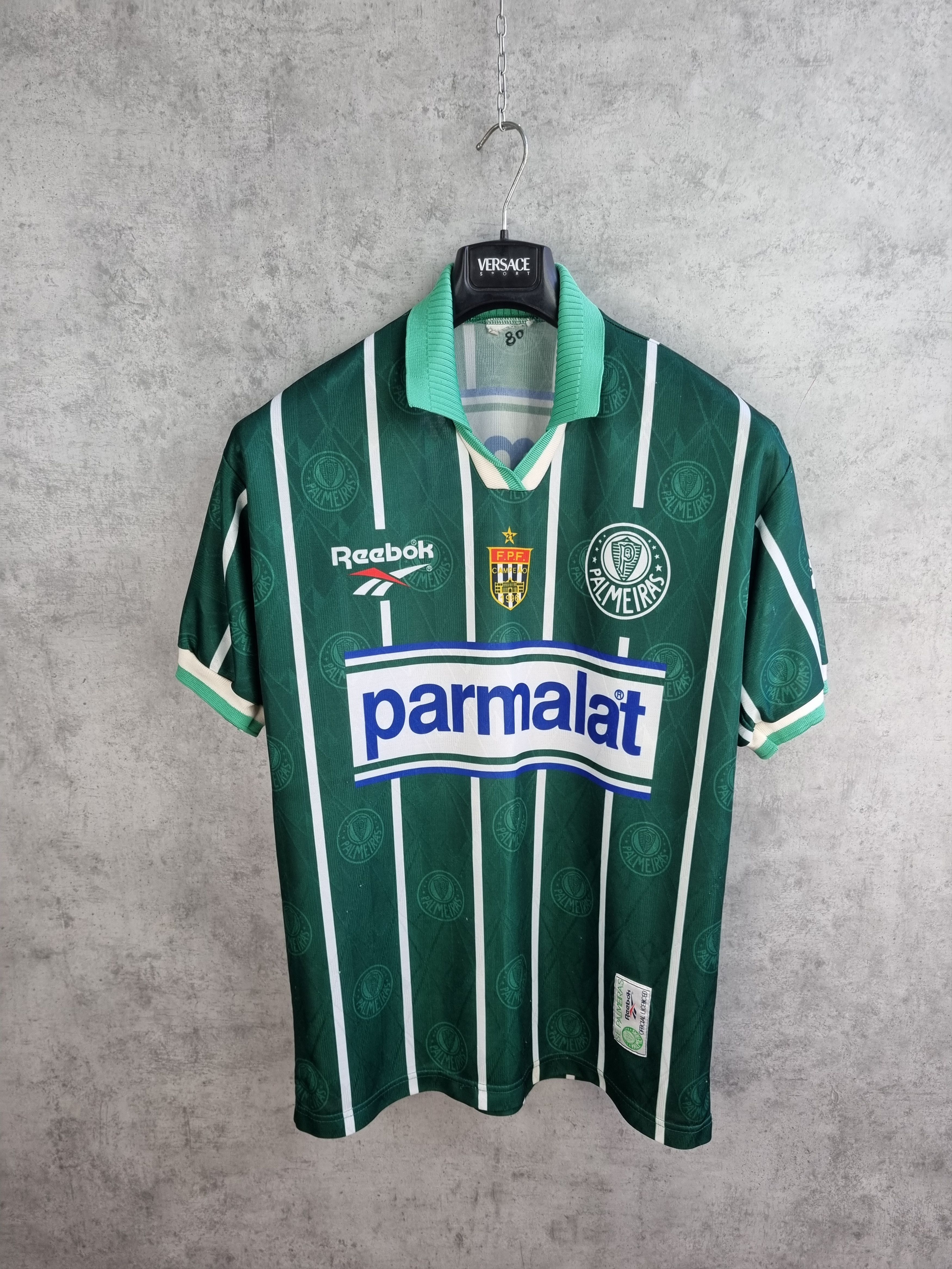 Reebok × Vintage 1996 F.P.F. S.E. Palmeiras Parmalat Vintage Reebok Jersey Size US L / EU 52-54 / 3 - 3 Thumbnail