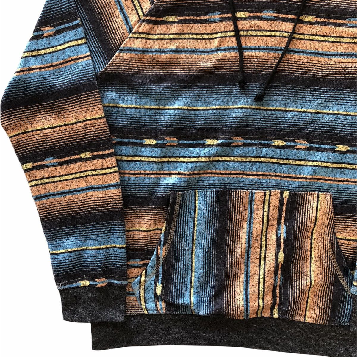 Japanese Brand Sweatshirt Hoodie Striped Navajo Turqouise Orange Size US S / EU 44-46 / 1 - 4 Thumbnail