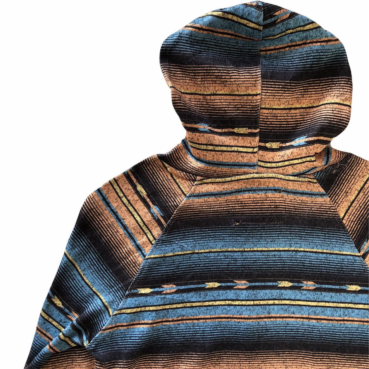 Japanese Brand Sweatshirt Hoodie Striped Navajo Turqouise Orange Size US S / EU 44-46 / 1 - 6 Thumbnail