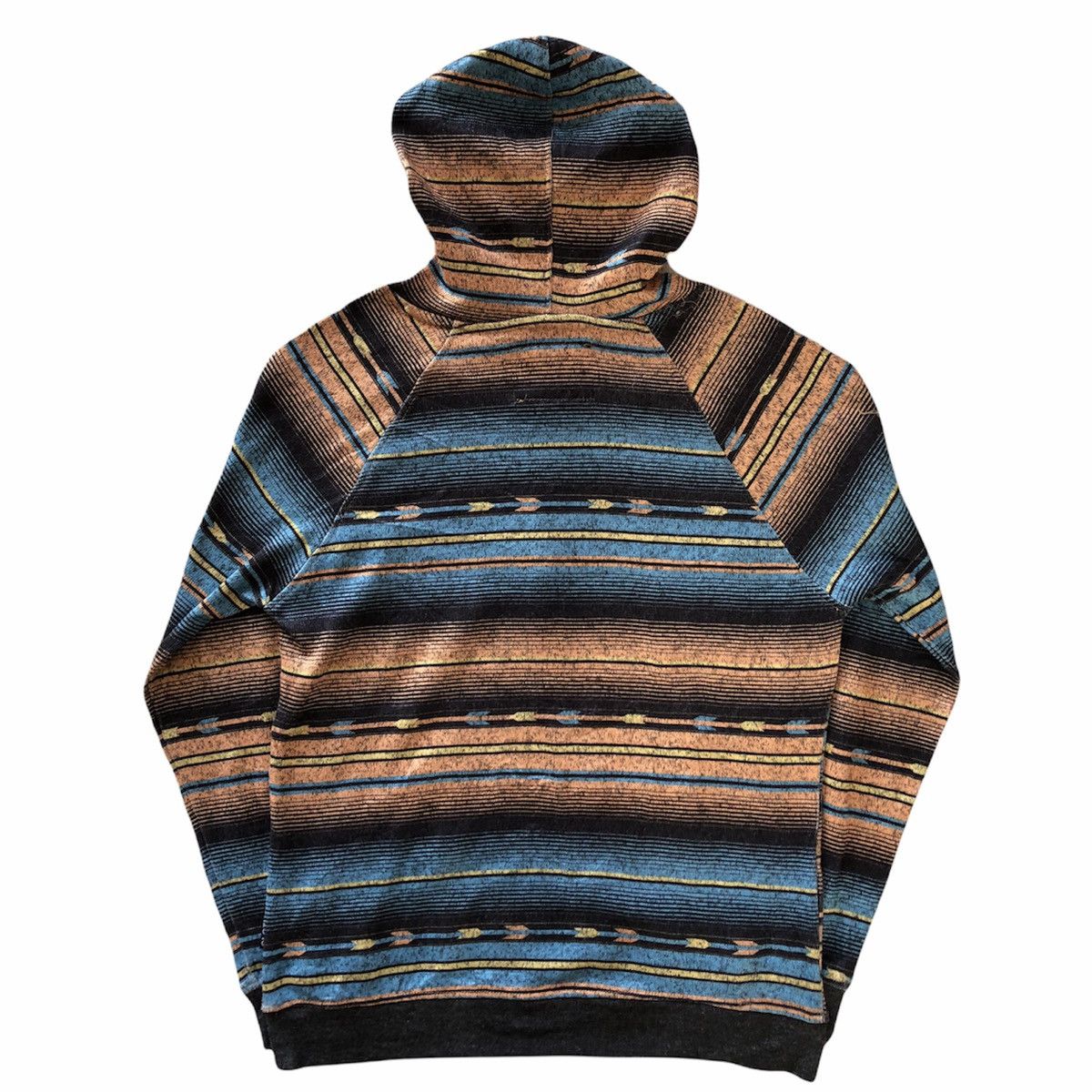Japanese Brand Sweatshirt Hoodie Striped Navajo Turqouise Orange Size US S / EU 44-46 / 1 - 5 Thumbnail