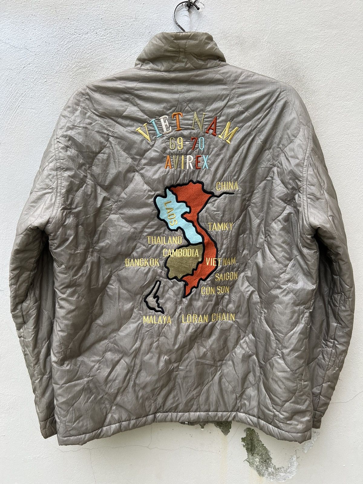 Avirex VTG Avirex Nam War Memorabilia Quilted Souvenir Tour Jacket Size US XL / EU 56 / 4 - 11 Thumbnail