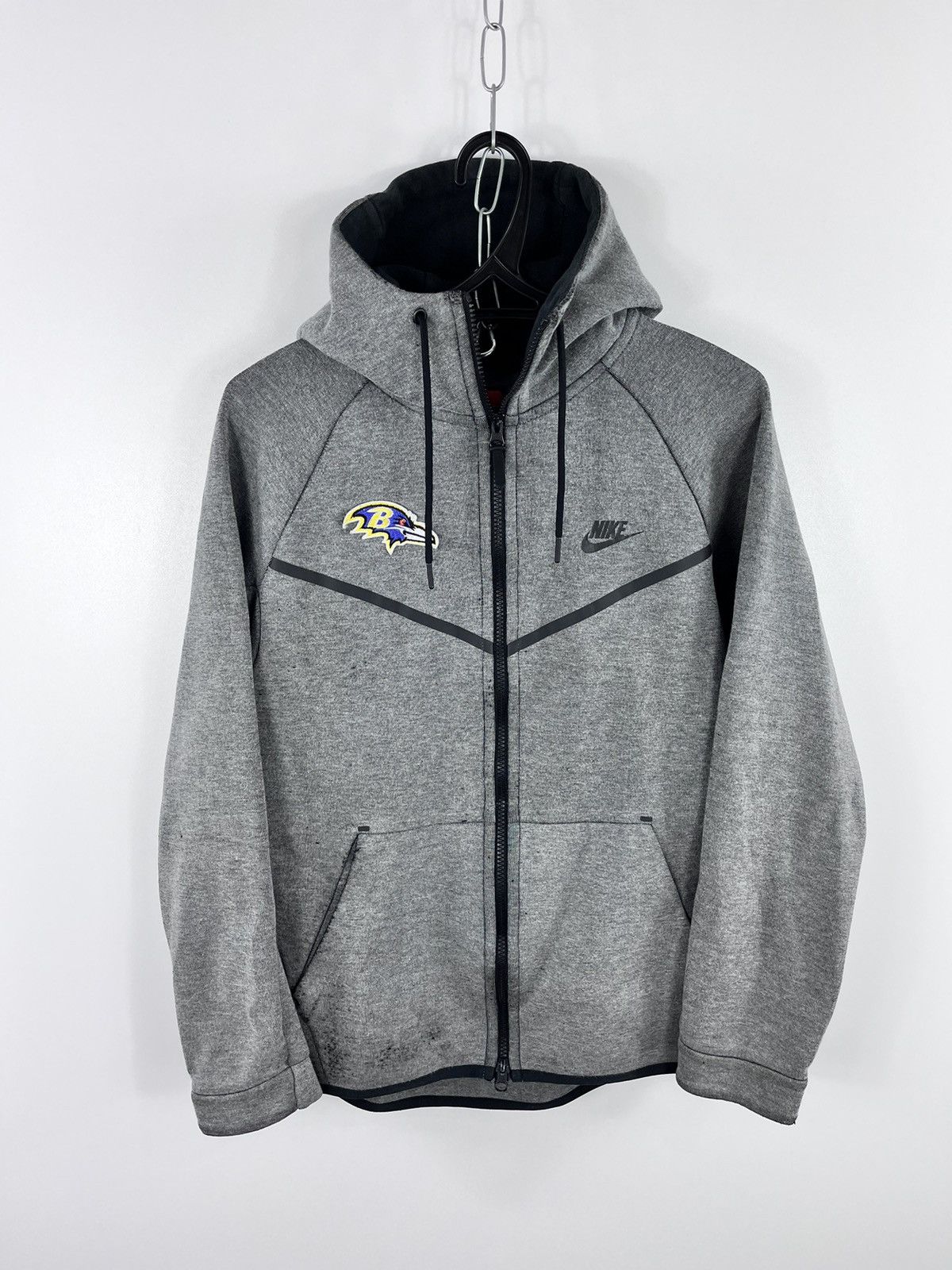 Nike Nike Tech Fleece Zip Hoodie Baltimore Ravens Grey Size M