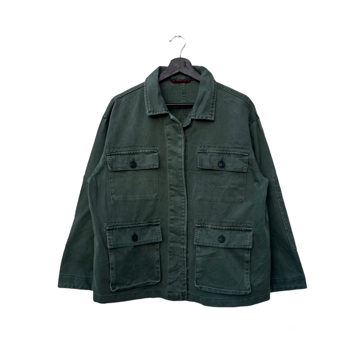 Japanese Brand VINTAGE JAPAN MILITARY MULTI POCKET CARGO JACKET Size US M / EU 48-50 / 2 - 1 Thumbnail