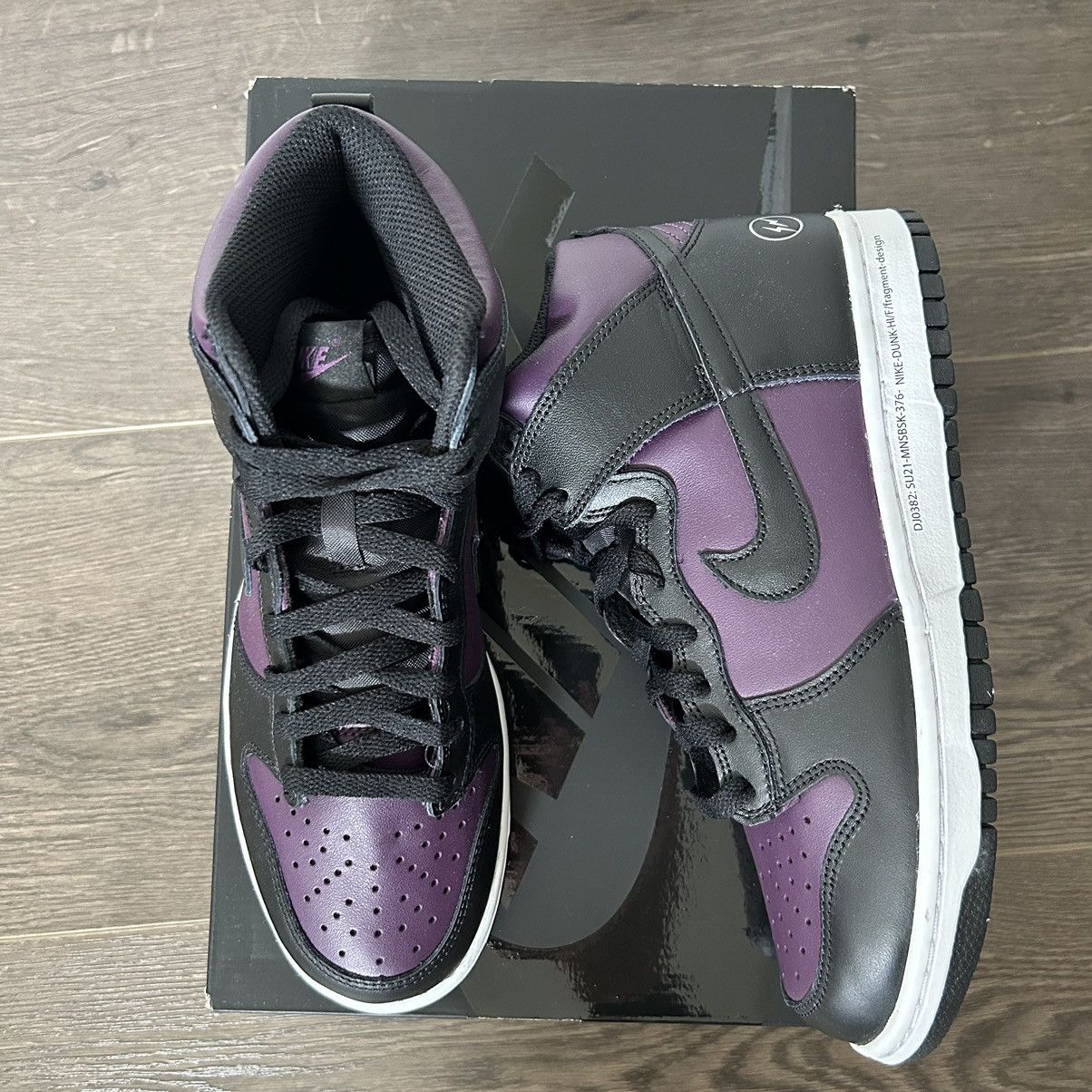 image of Fragment Design x Nike 2021 Nike Fragment Beijing Dunk High Size 8M Shoes in Purple, Men's