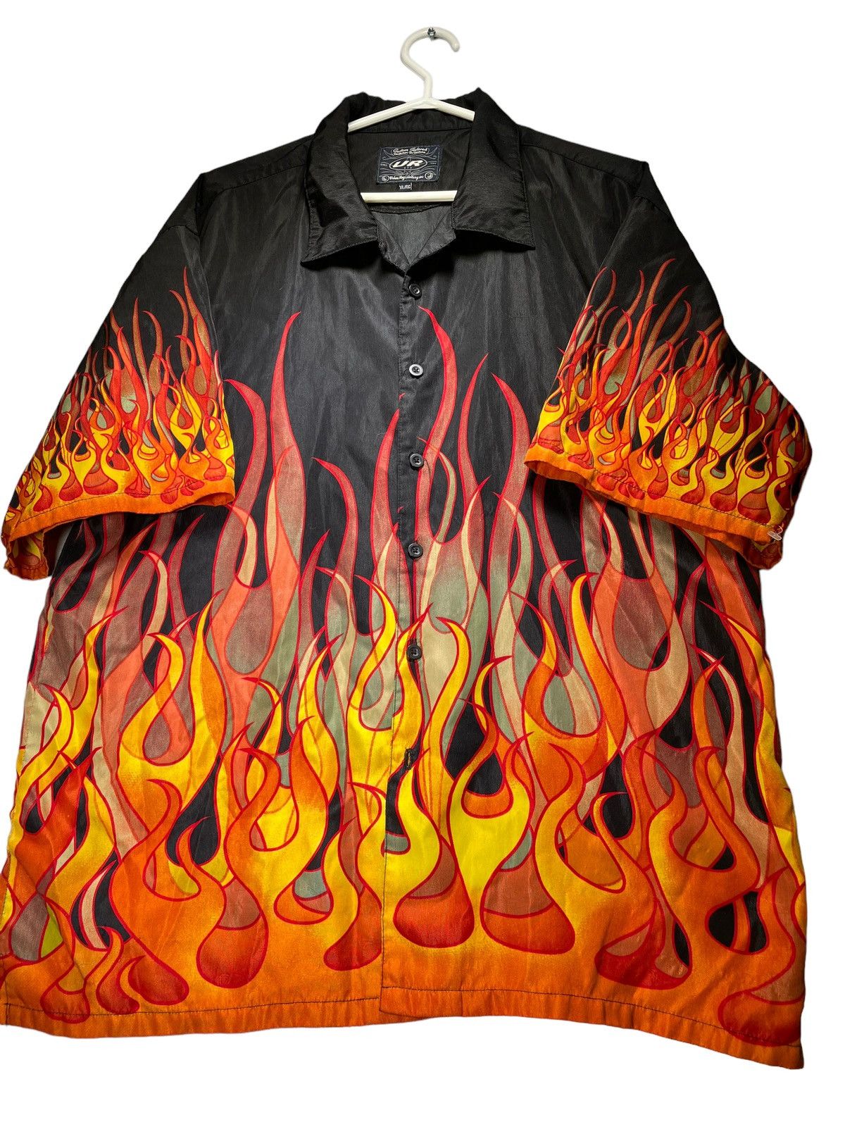 Vintage Vintage Y2K flame shirt Size US XL / EU 56 / 4 - 2 Thumbnail
