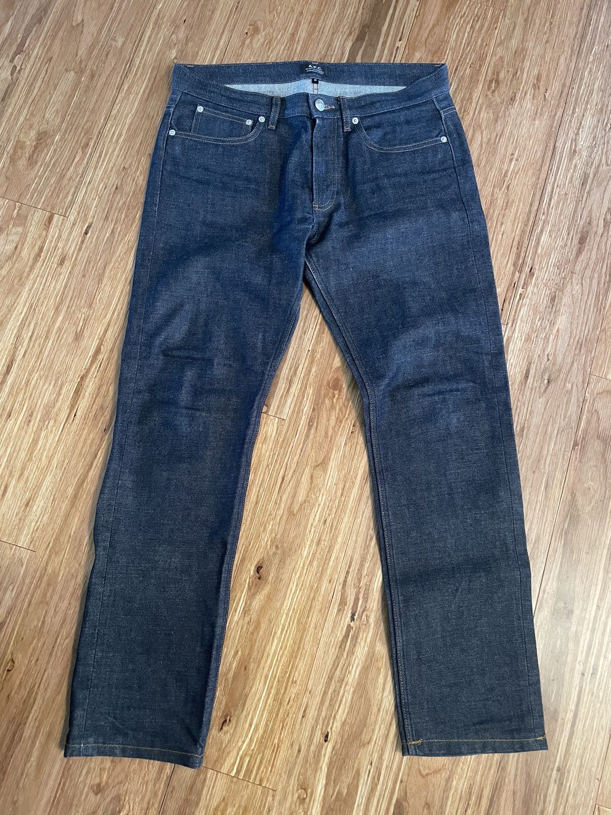 Image of A P C x Jjjjound Petite Standard Selvedge Denim in Blue, Men's (Size 31)