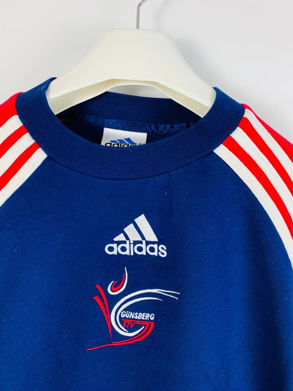 Adidas Adidas Vintage sweatshirt blue red XL Size US XL / EU 56 / 4 - 2 Thumbnail