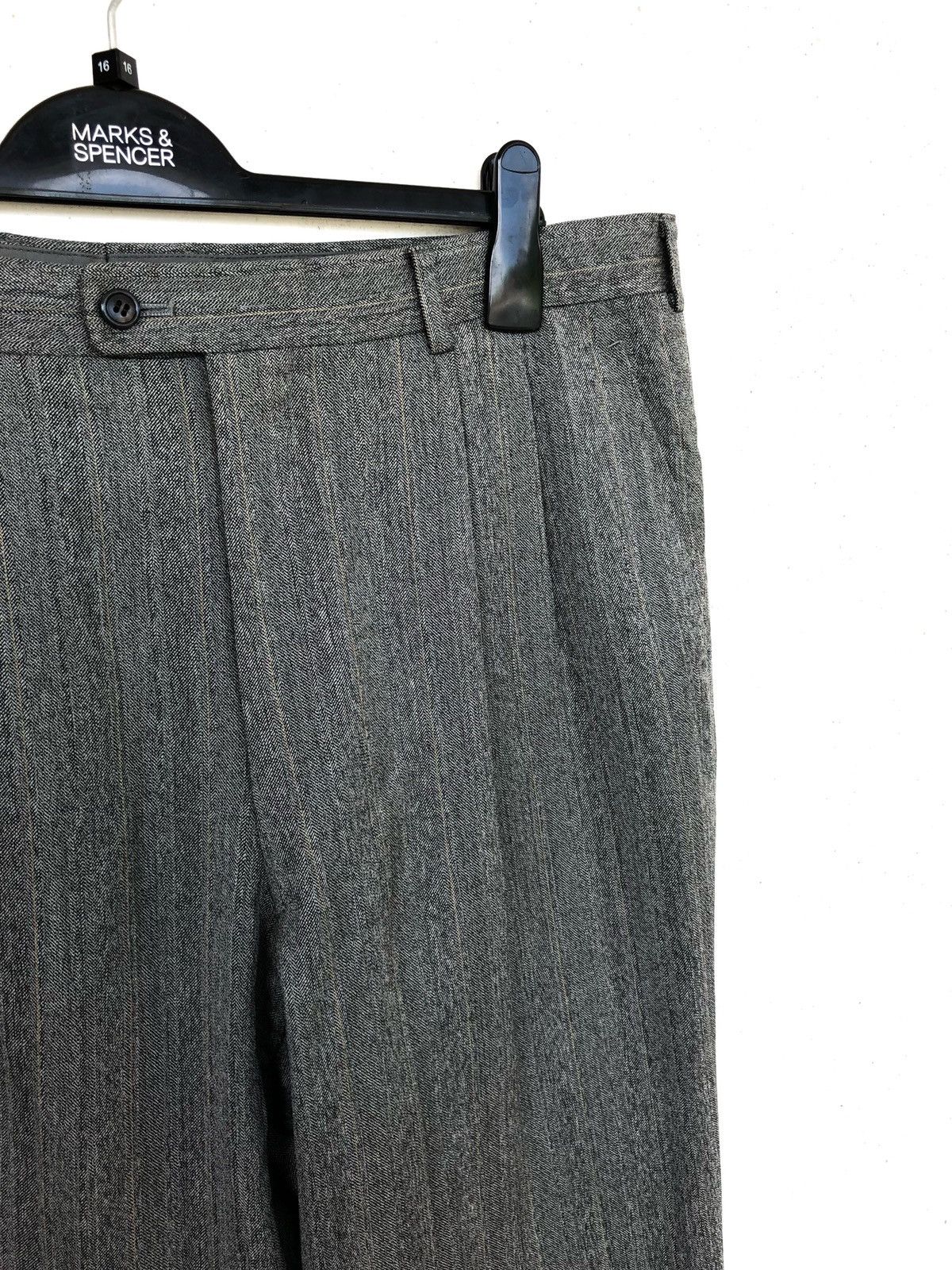 Lanvin GRAIL🔥Lanvin Paris Grey Striped Wool Oversized Baggy Pants Size US 38 / EU 54 - 5 Thumbnail