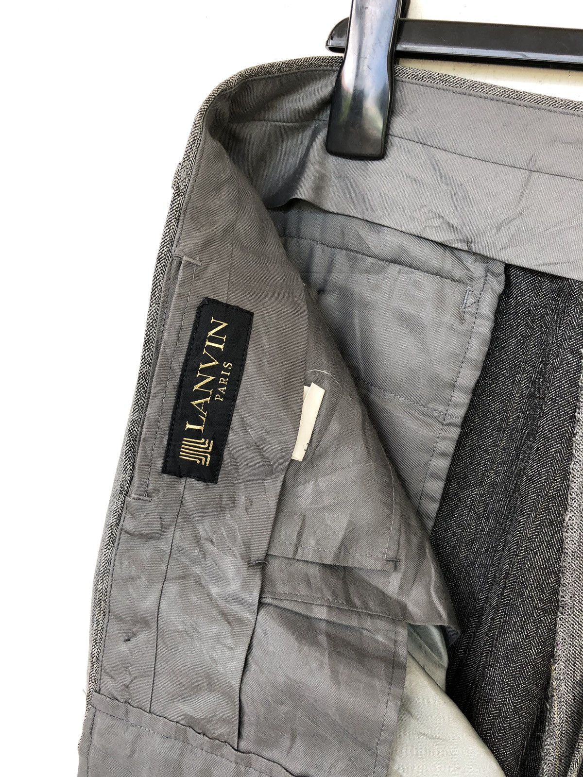 Lanvin GRAIL🔥Lanvin Paris Grey Striped Wool Oversized Baggy Pants Size US 38 / EU 54 - 9 Thumbnail
