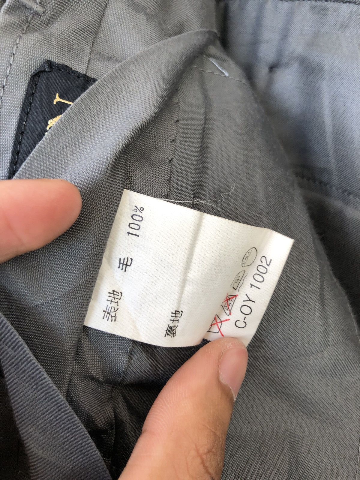 Lanvin GRAIL🔥Lanvin Paris Grey Striped Wool Oversized Baggy Pants Size US 38 / EU 54 - 10 Preview
