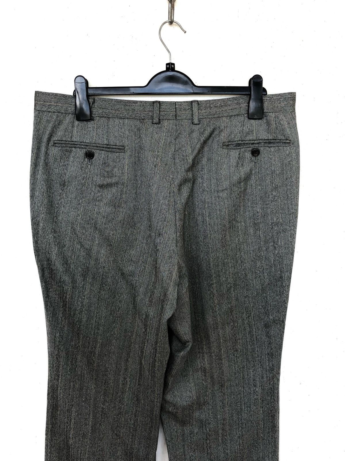Lanvin GRAIL🔥Lanvin Paris Grey Striped Wool Oversized Baggy Pants Size US 38 / EU 54 - 7 Thumbnail