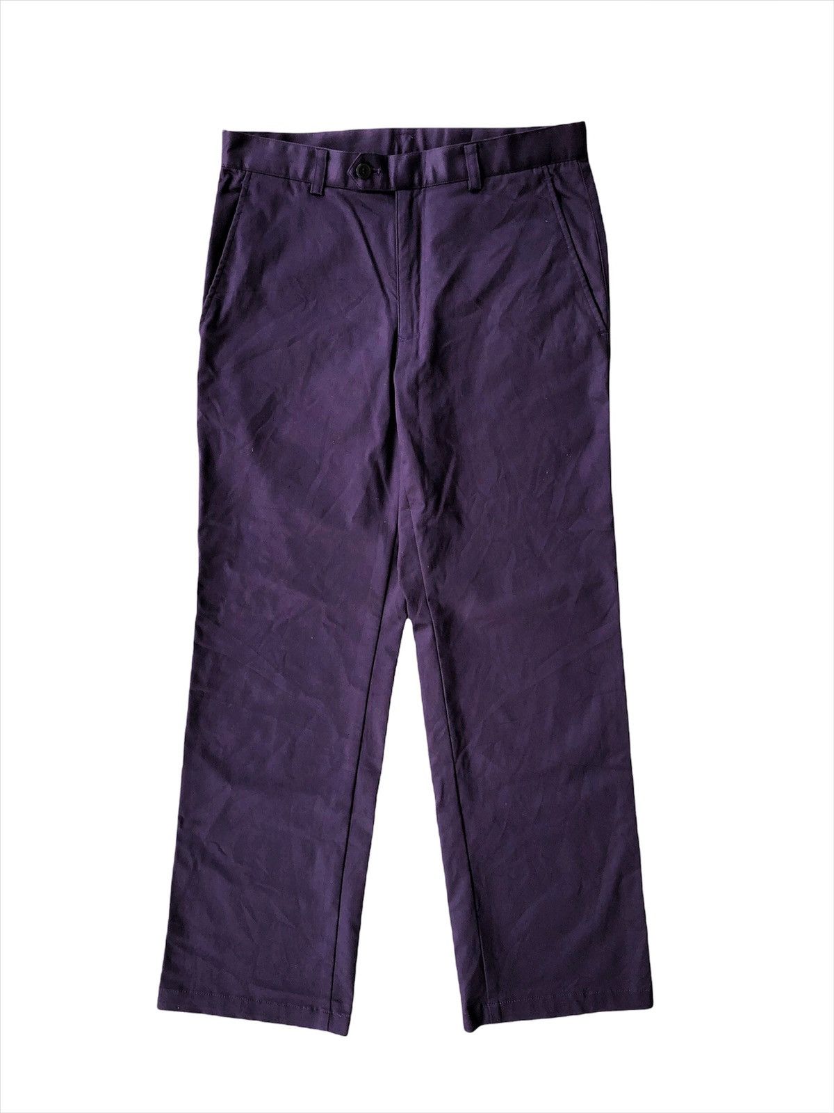 Gaultier Homme Objet 1990s Jean Paul Gaultier Midnight Purple Gabardine Pants Size US 30 / EU 46 - 3 Thumbnail