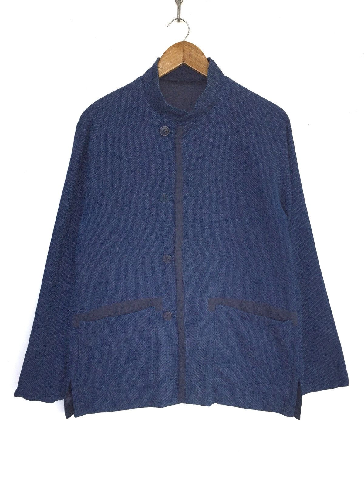 Blue Blue Japan OG Blue Blue 🇯🇵 Indigo Rayon Mandarin Collar Jacket Size US L / EU 52-54 / 3 - 2 Thumbnail