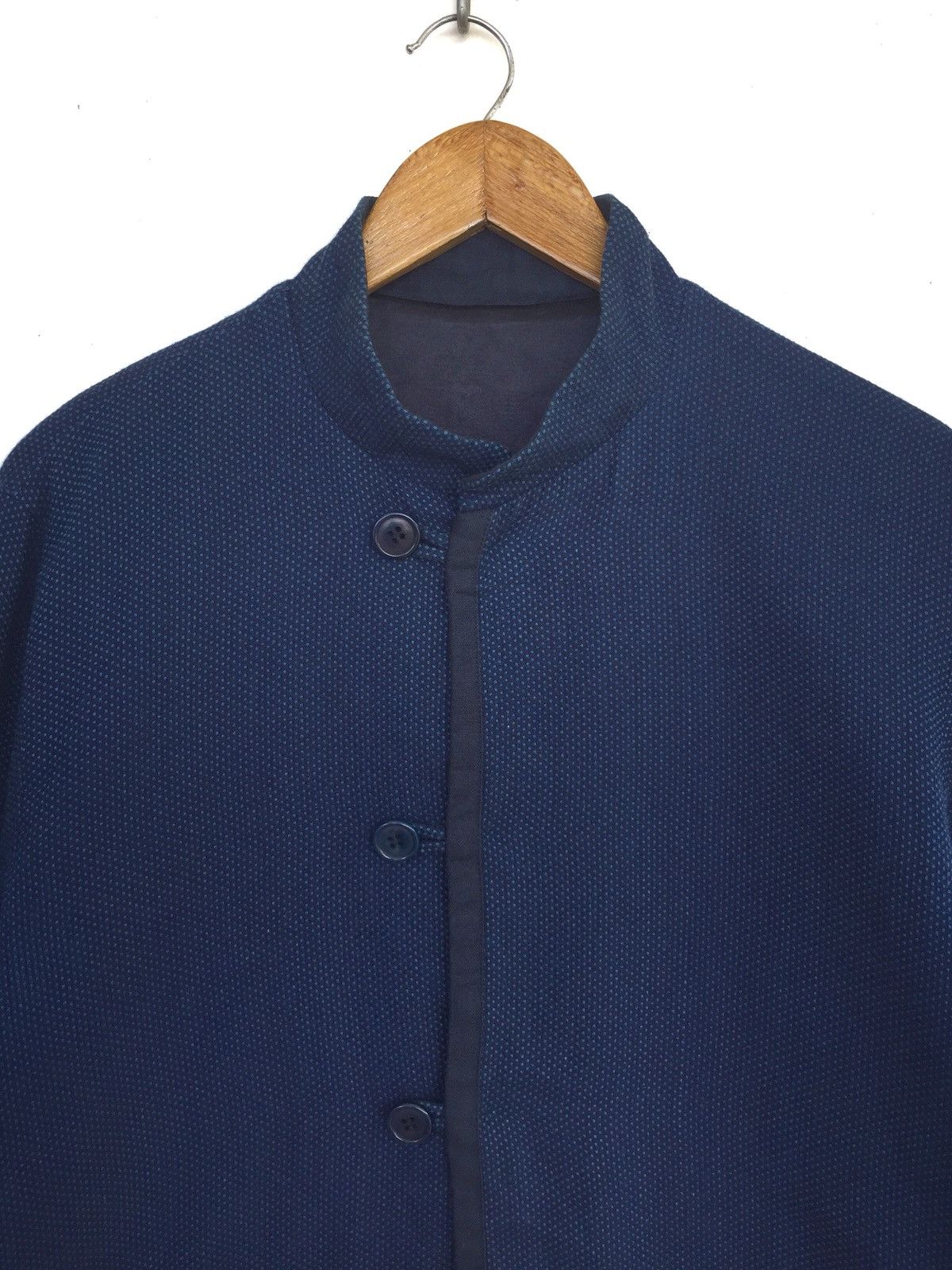 Blue Blue Japan OG Blue Blue 🇯🇵 Indigo Rayon Mandarin Collar Jacket Size US L / EU 52-54 / 3 - 3 Thumbnail