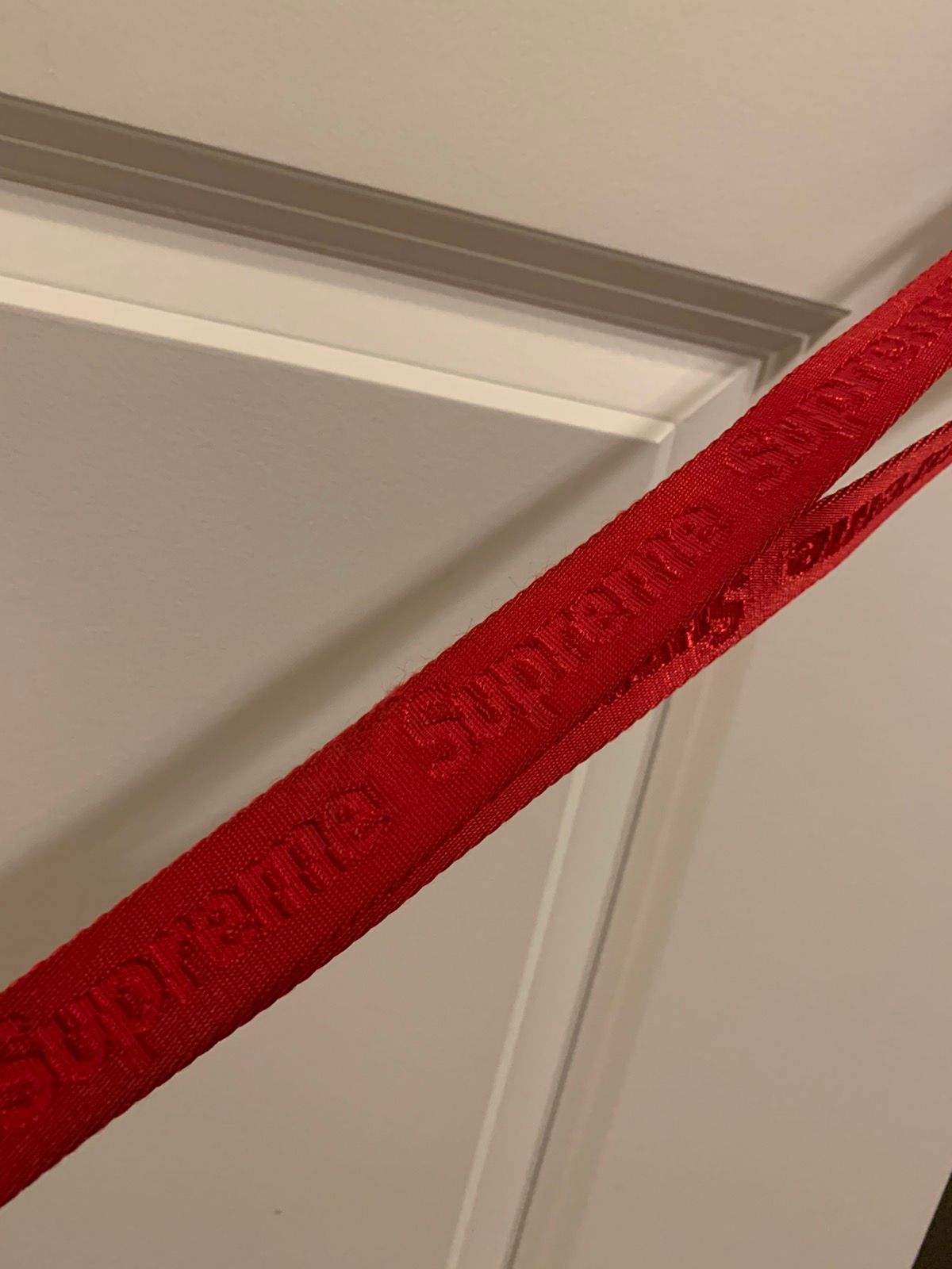 Pre-owned Supreme Ss16 Nylon Lanyard In Red