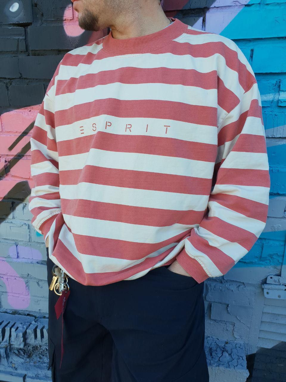 Esprit × Vintage Rare Vintage Esprit Light Sweatshirt Marina Stripes Size US M / EU 48-50 / 2 - 2 Thumbnail