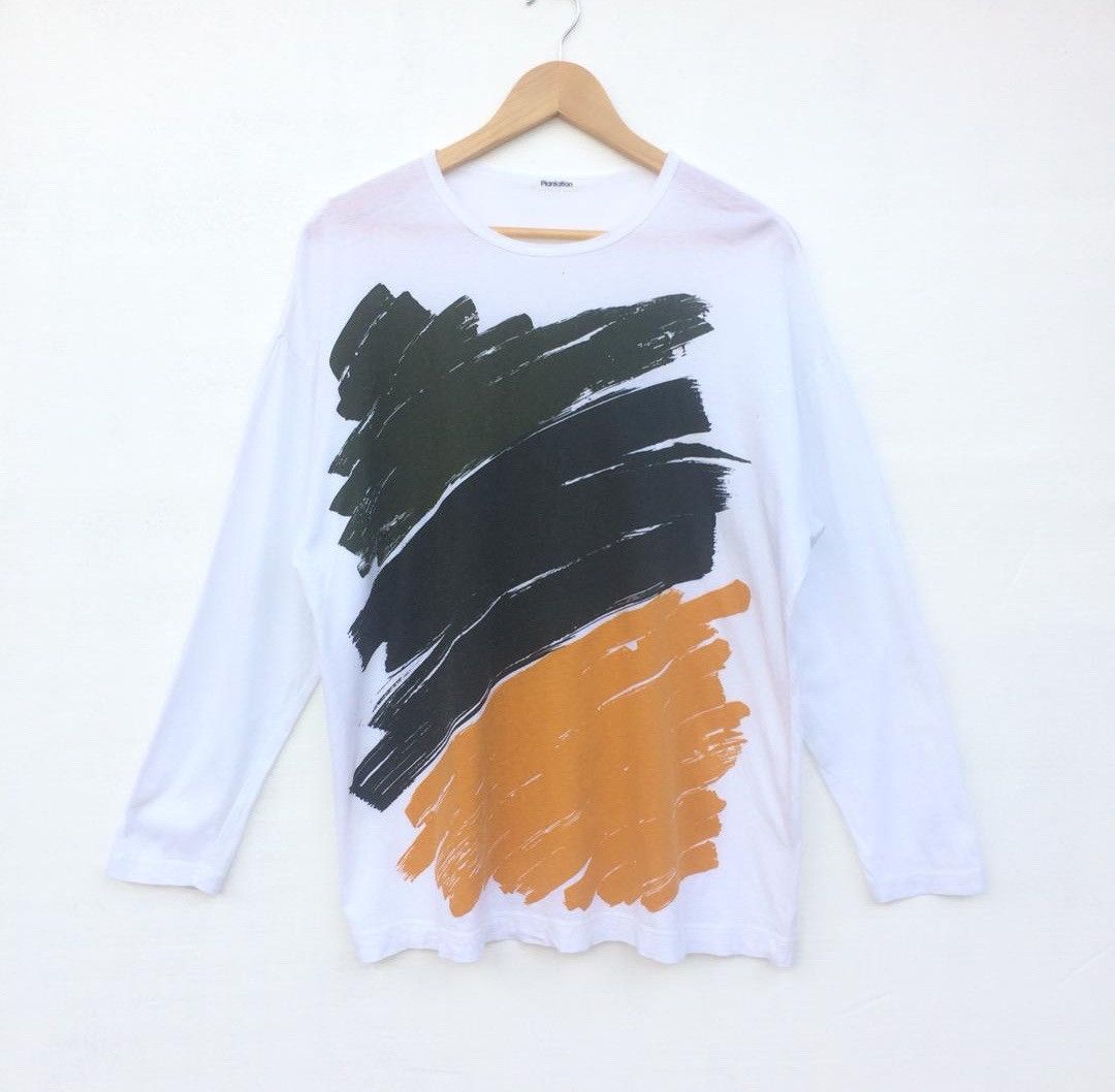Issey Miyake × Vintage RARE vintage 80s ISSEY MIYAKE plantation ART paint paperthin Size US M / EU 48-50 / 2 - 1 Thumbnail
