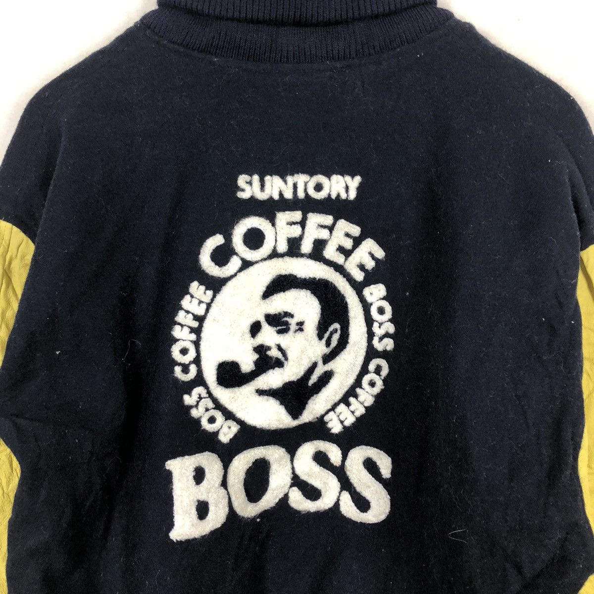Japanese Brand SUNTORY COFFEE BIG LOGO EMBROIDERED VARSITY JACKET Size US L / EU 52-54 / 3 - 9 Thumbnail