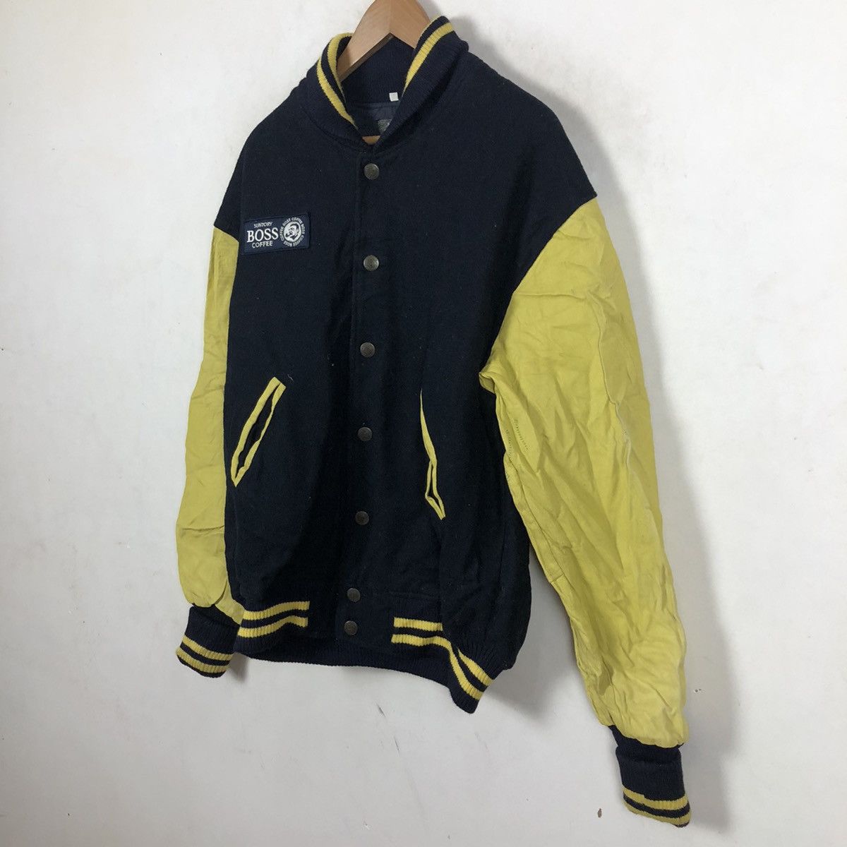 Japanese Brand SUNTORY COFFEE BIG LOGO EMBROIDERED VARSITY JACKET Size US L / EU 52-54 / 3 - 3 Thumbnail