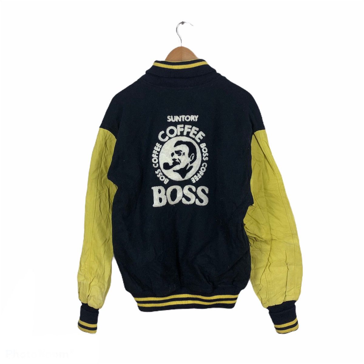 Japanese Brand SUNTORY COFFEE BIG LOGO EMBROIDERED VARSITY JACKET Size US L / EU 52-54 / 3 - 1 Thumbnail
