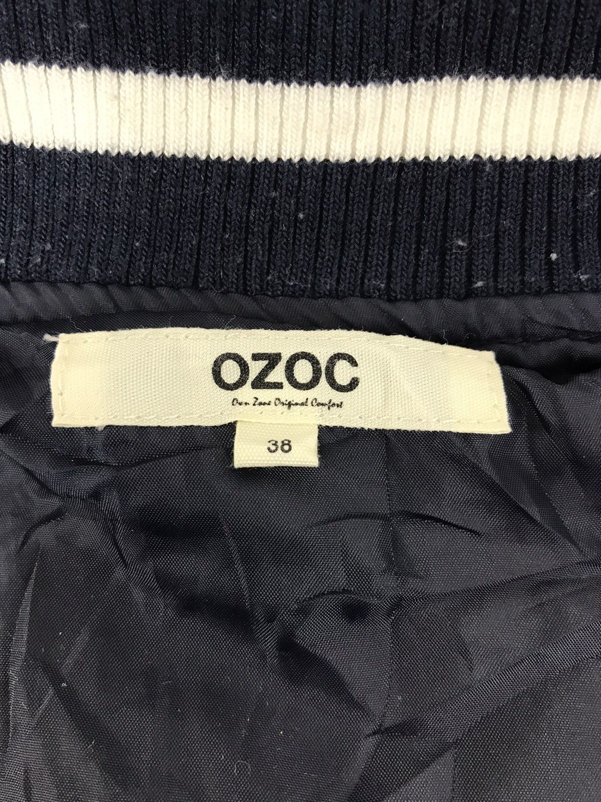 Japanese Brand Ozoc Varsity Jacket Wool Quilted Inner Snap Button Style Size S / US 4 / IT 40 - 6 Thumbnail