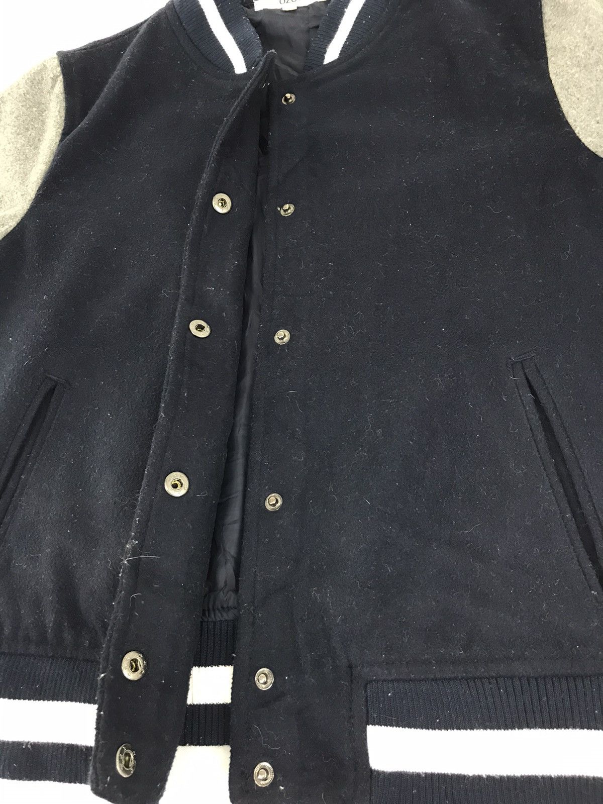 Japanese Brand Ozoc Varsity Jacket Wool Quilted Inner Snap Button Style Size S / US 4 / IT 40 - 3 Thumbnail