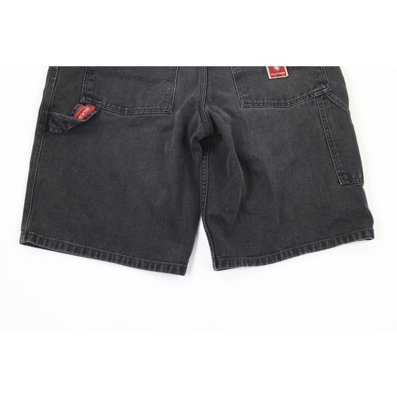 Tommy Hilfiger × Vintage Vintage Tommy Hilfiger Spell Out Baggy Denim Shorts Jorts Size US 36 / EU 52 - 10 Thumbnail