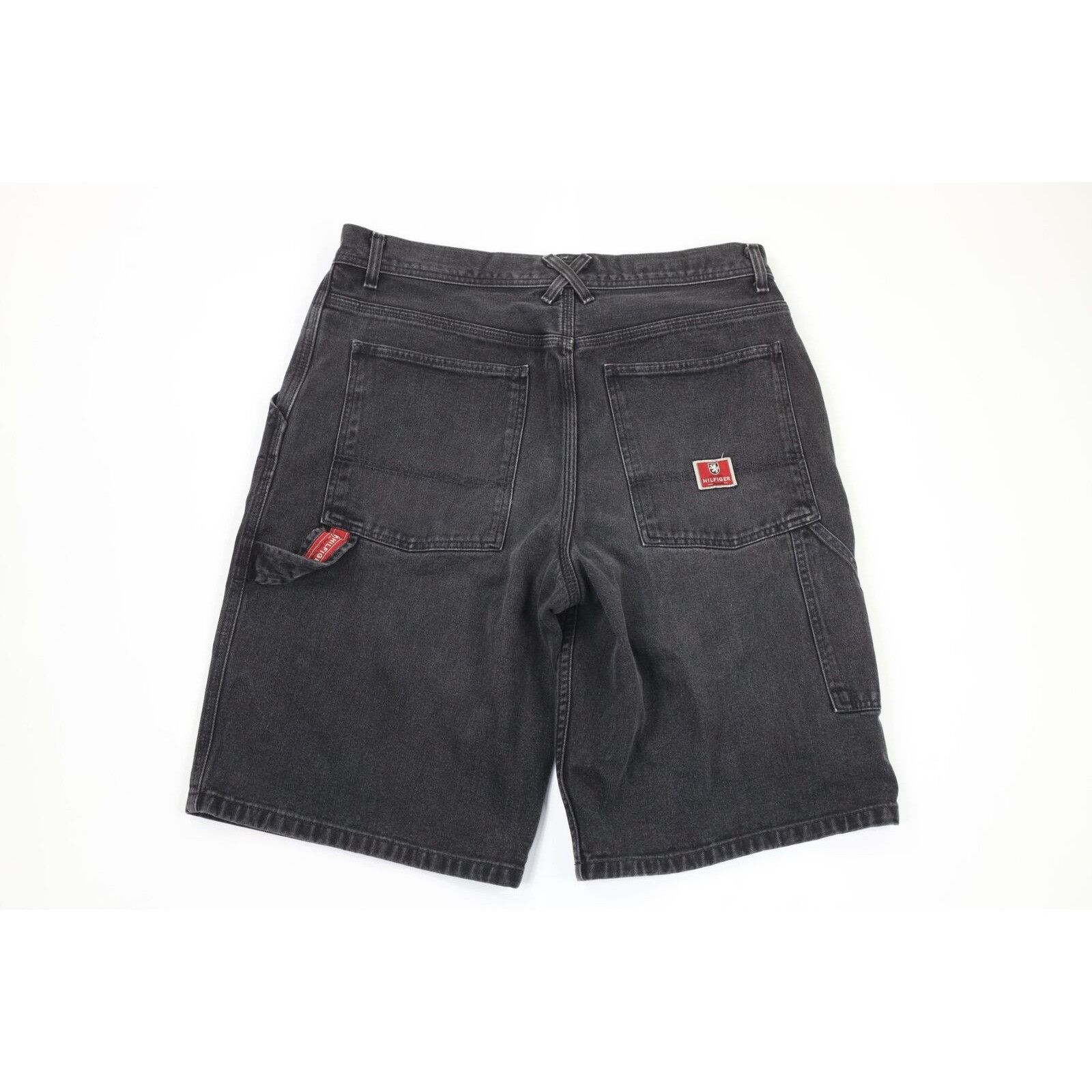 Tommy Hilfiger × Vintage Vintage Tommy Hilfiger Spell Out Baggy Denim Shorts Jorts Size US 36 / EU 52 - 8 Thumbnail