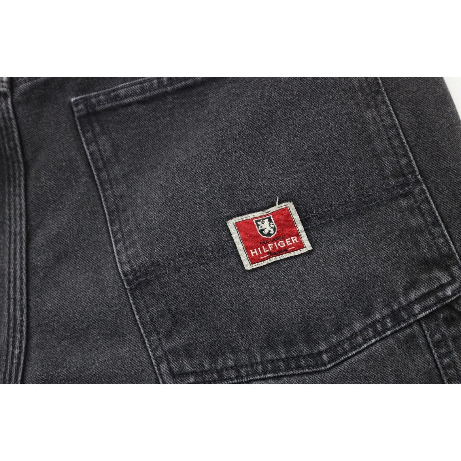 Tommy Hilfiger × Vintage Vintage Tommy Hilfiger Spell Out Baggy Denim Shorts Jorts Size US 36 / EU 52 - 7 Thumbnail